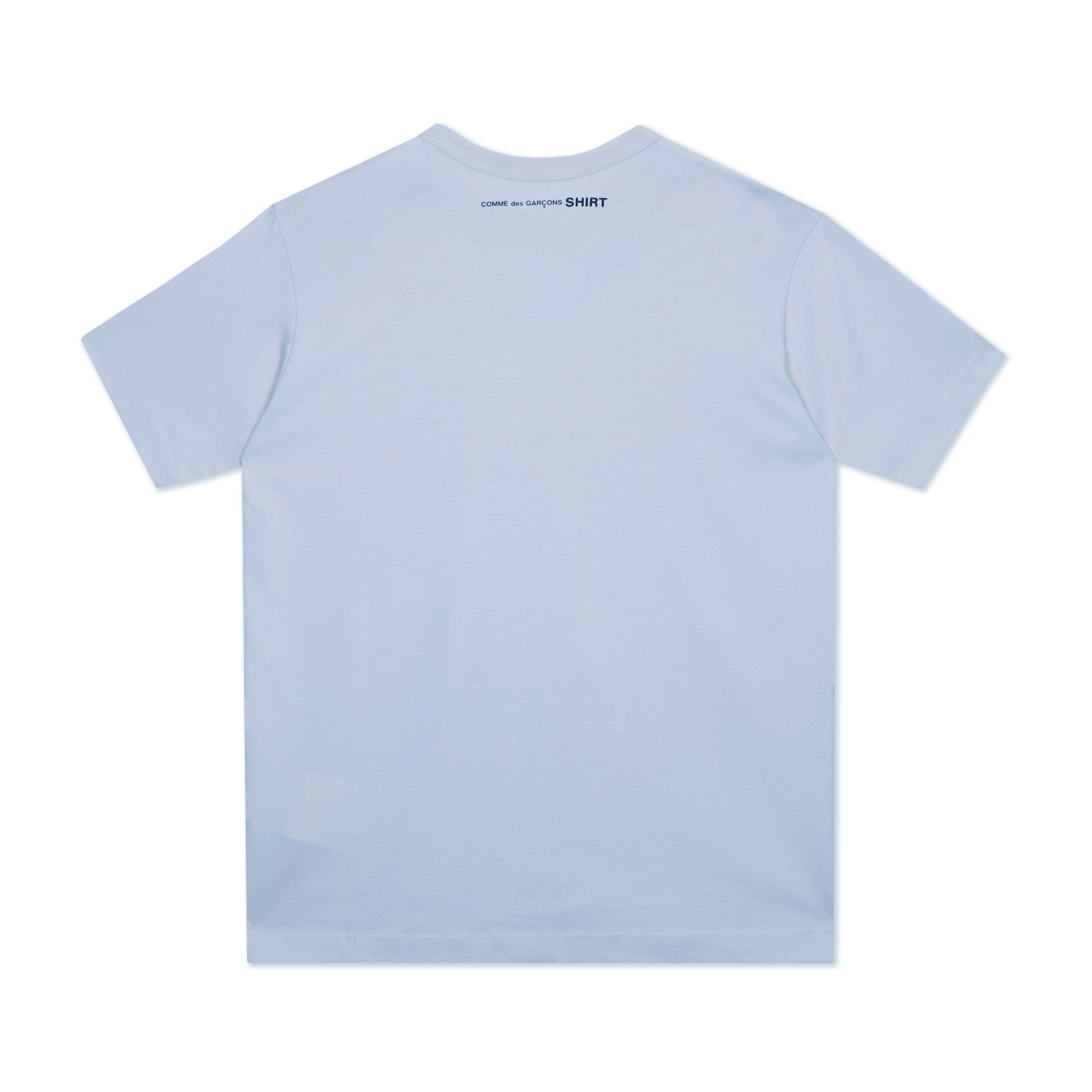 Cotton Jersey Neck Logo T-Shirt Light Blue – COMME des