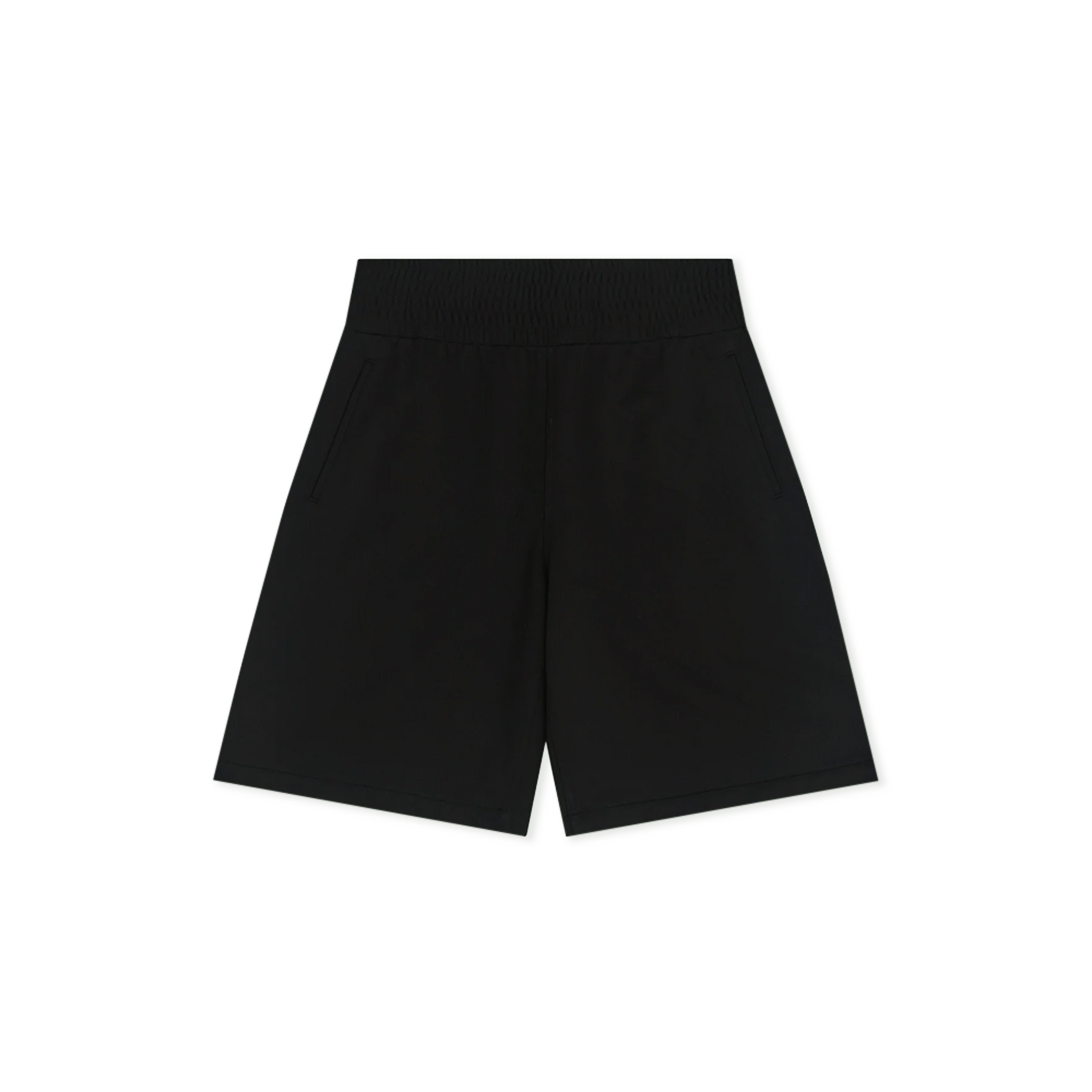 Black Cotton Sweat Shorts
