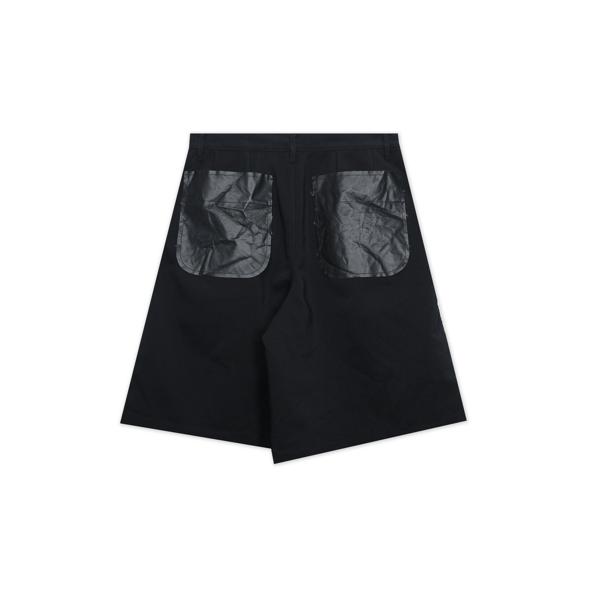 Black Treated Twill Shorts