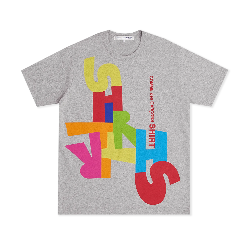 Grey Graphic Letters T-Shirt