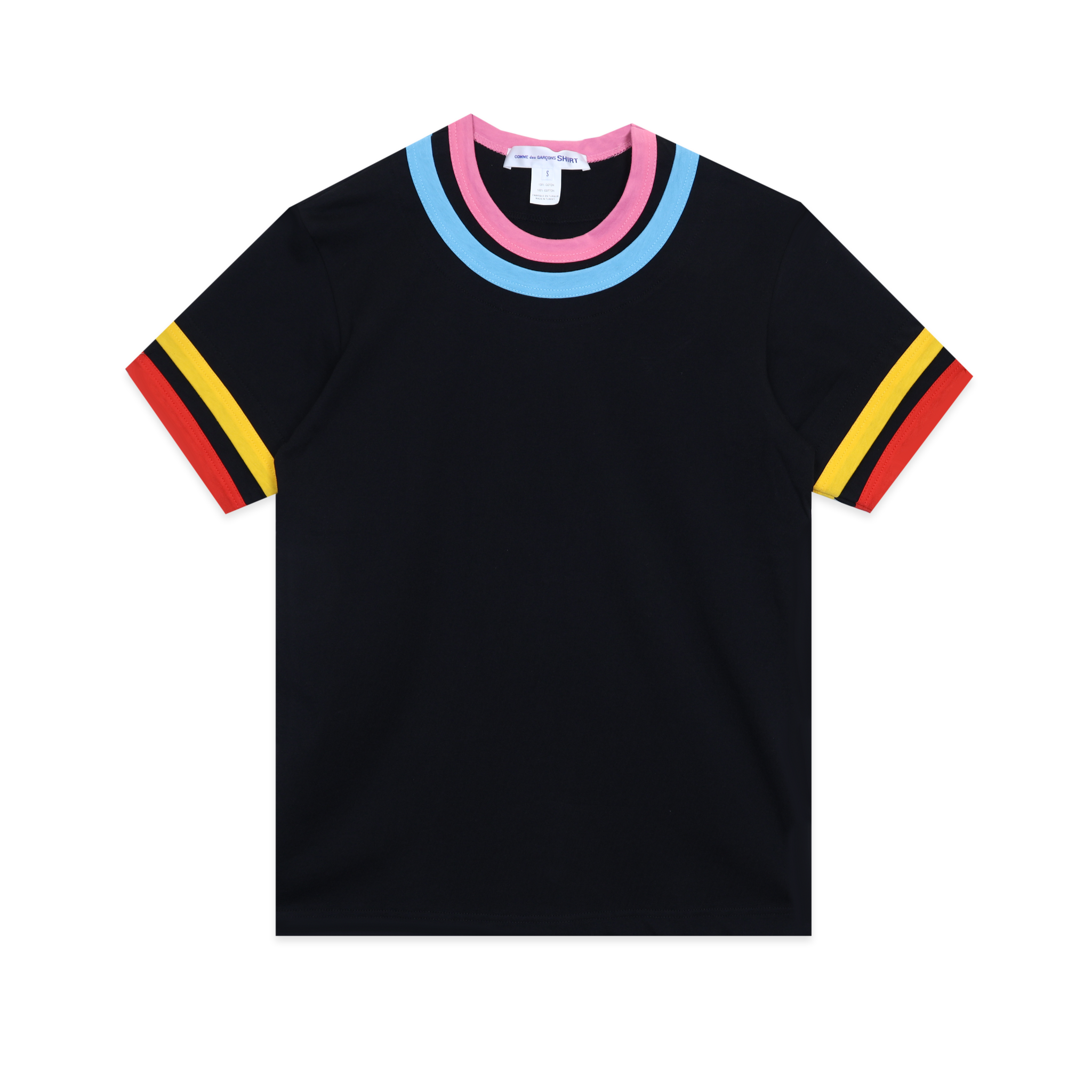 Black Double-Trim Ringer T-Shirt