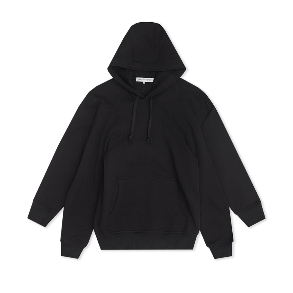 Black Four Sleeve Hooded Sweatshirt