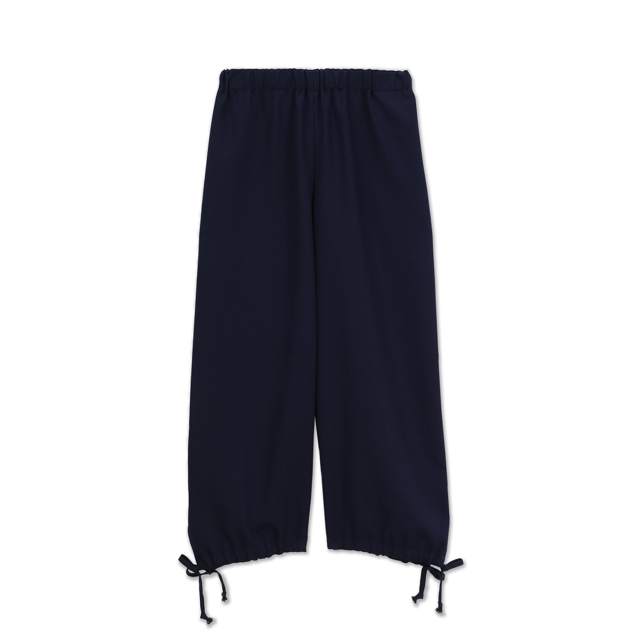 Navy Tropical Wool Tie Cuff Pants