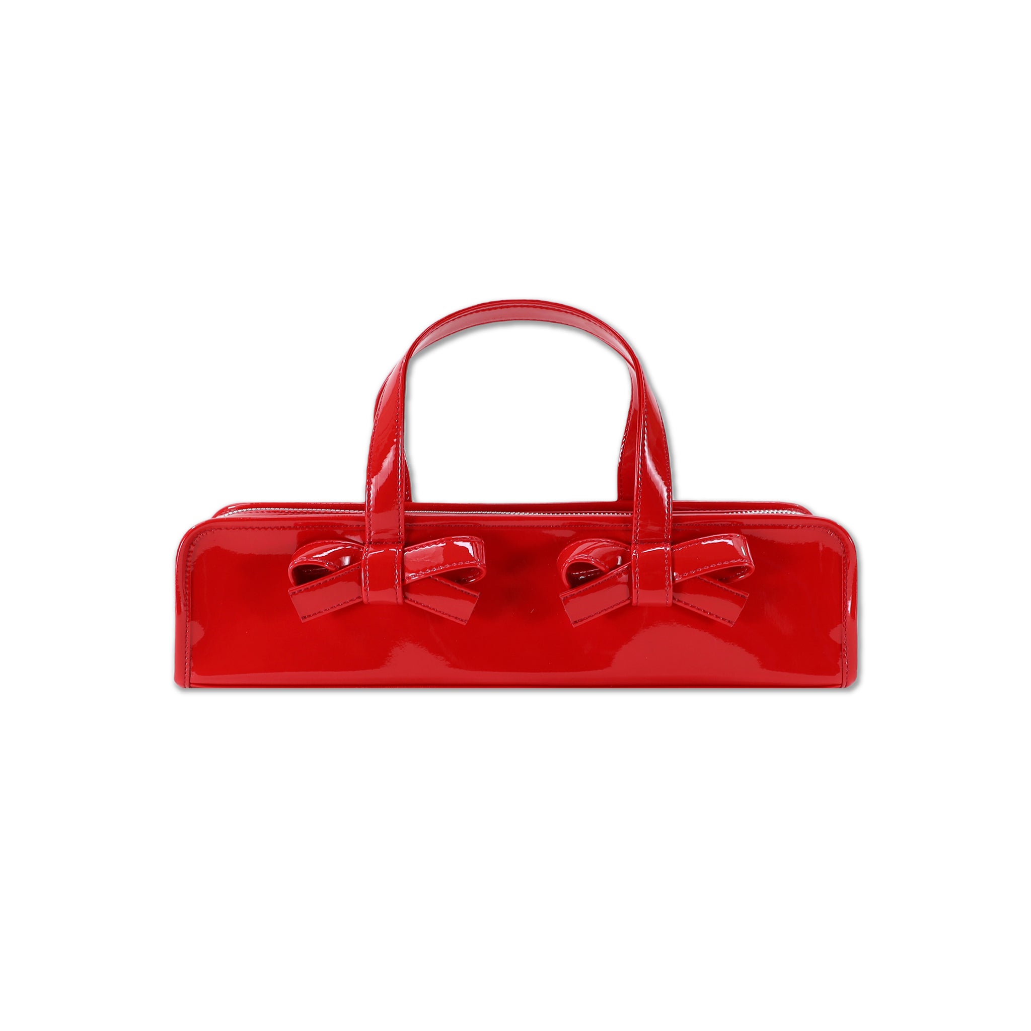Patent Bow Flute Bag Red