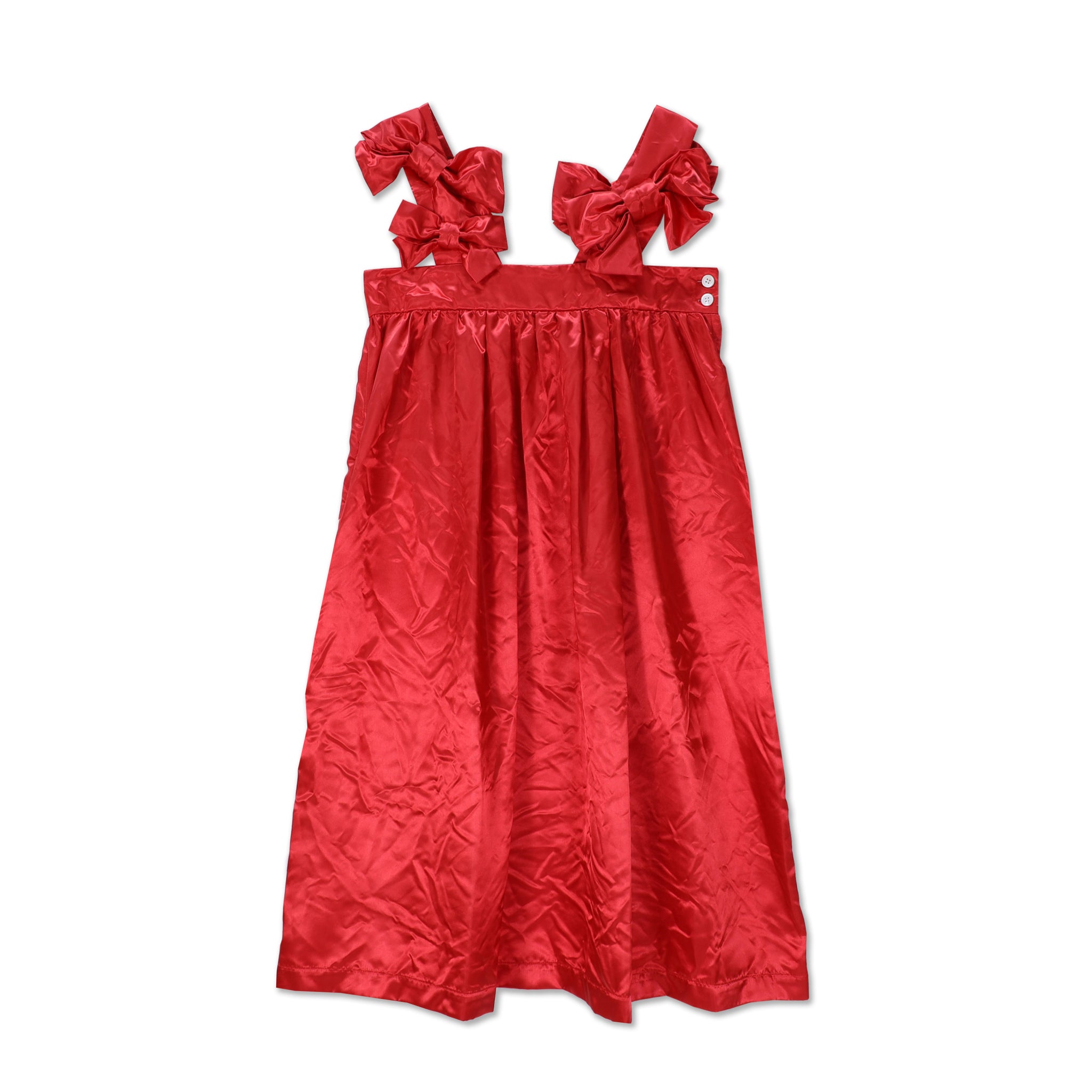 Red Satin Bow Dress