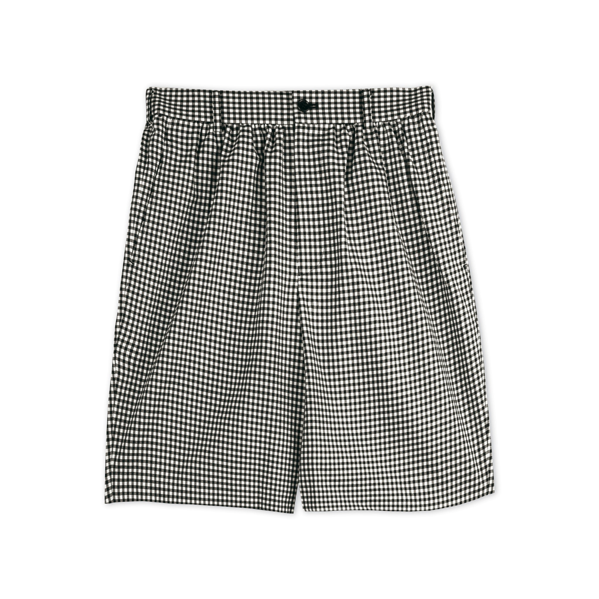 Wool Gingham Check Shorts