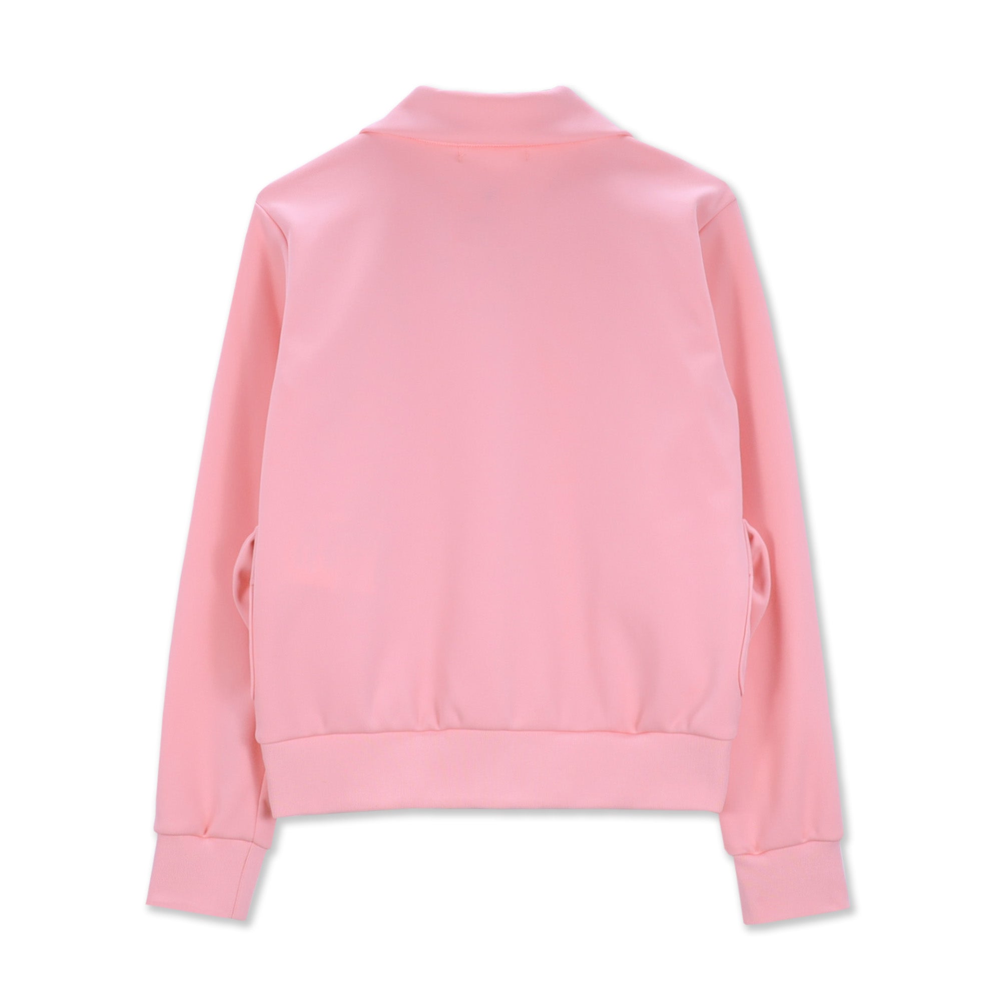 Pink Polyester Jersey Bow Pocket Jacket