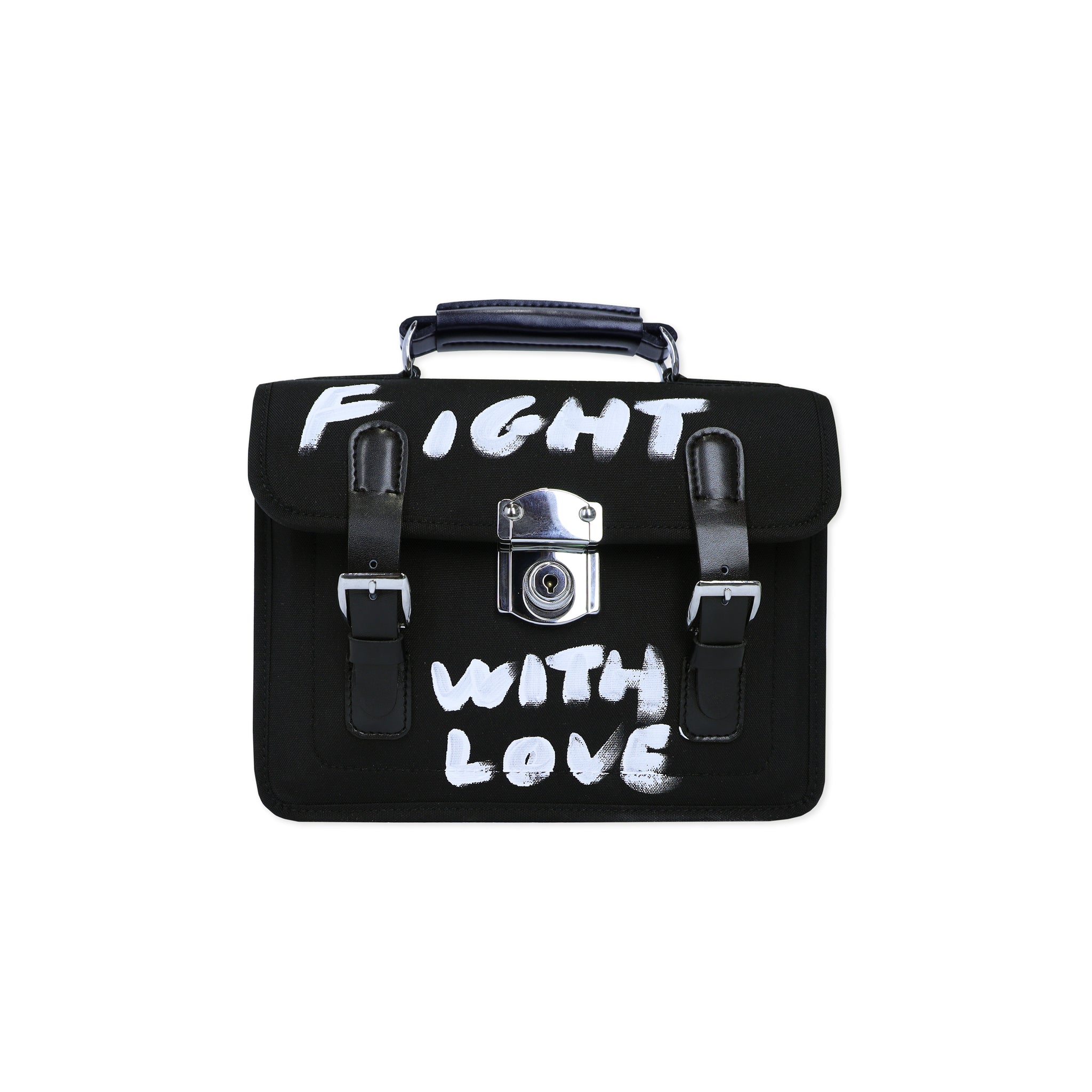 Fight With Love Messenger Bag Black