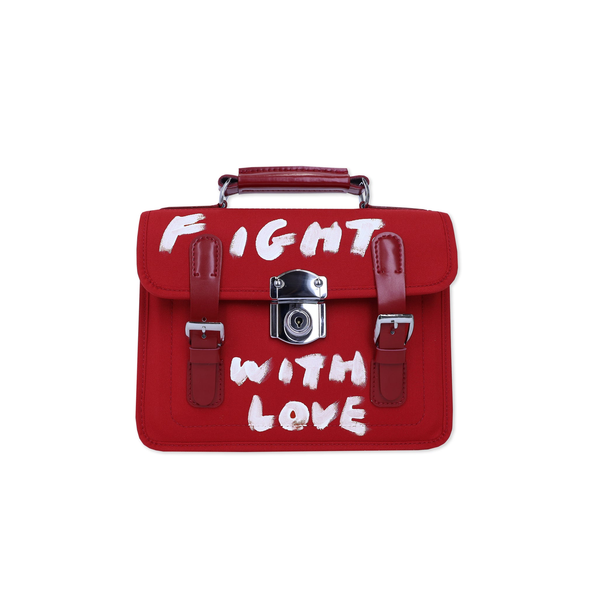 Fight With Love Messenger Bag Red