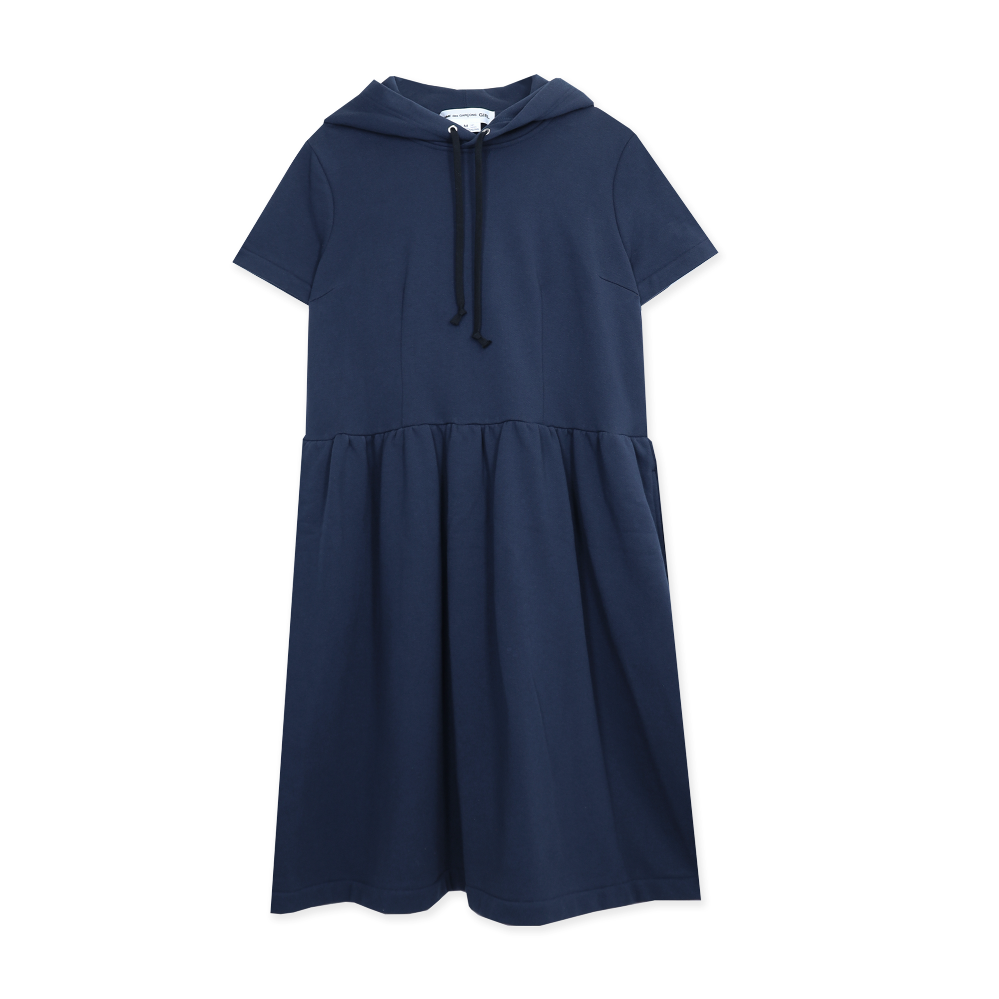 Hooded Sweatshirt Dress Navy