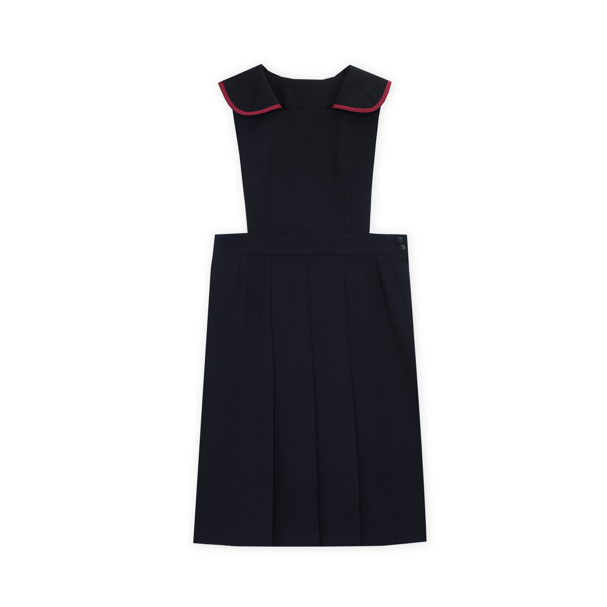 Black Square Collared Pinafore