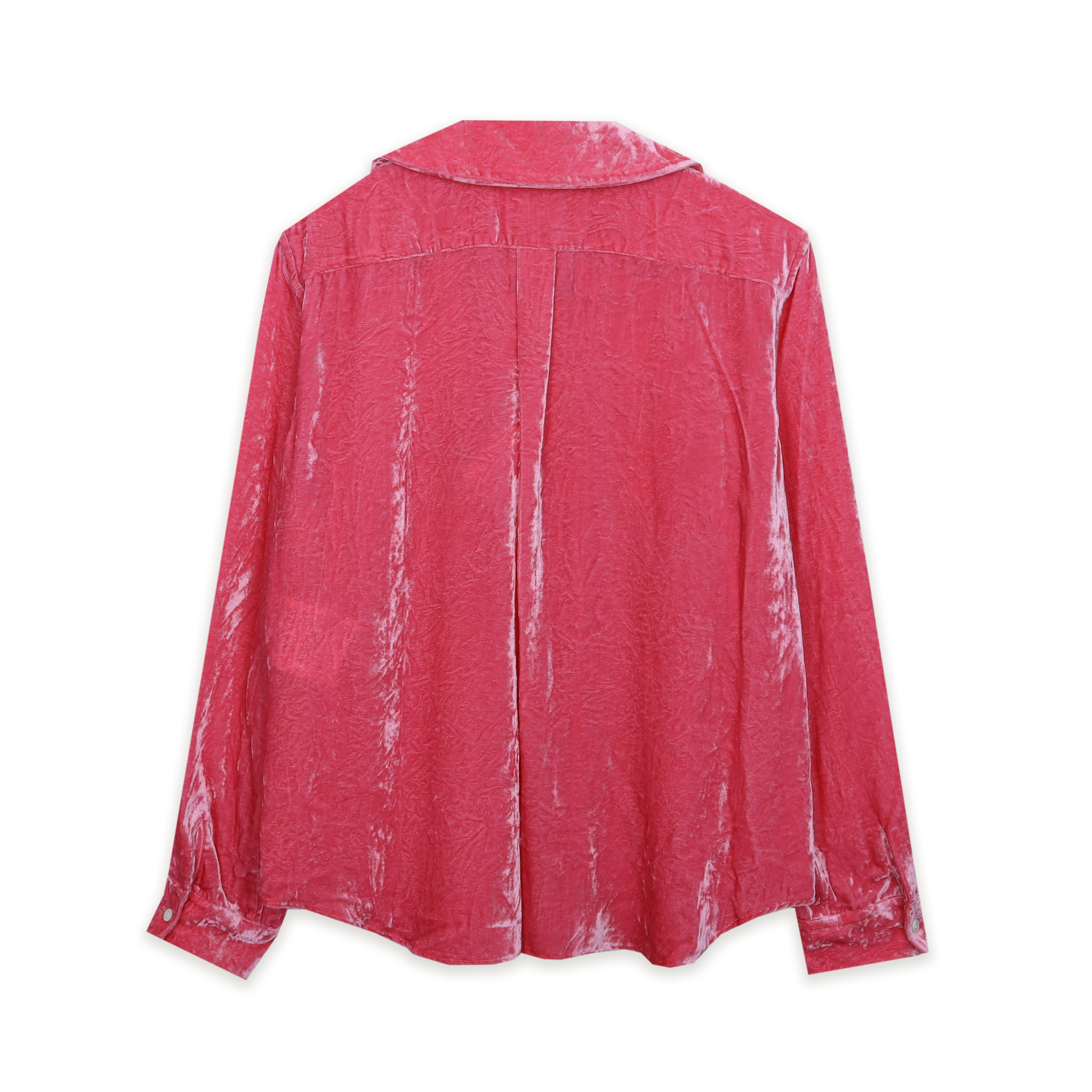Pink Velvet Peter Pan Blouse