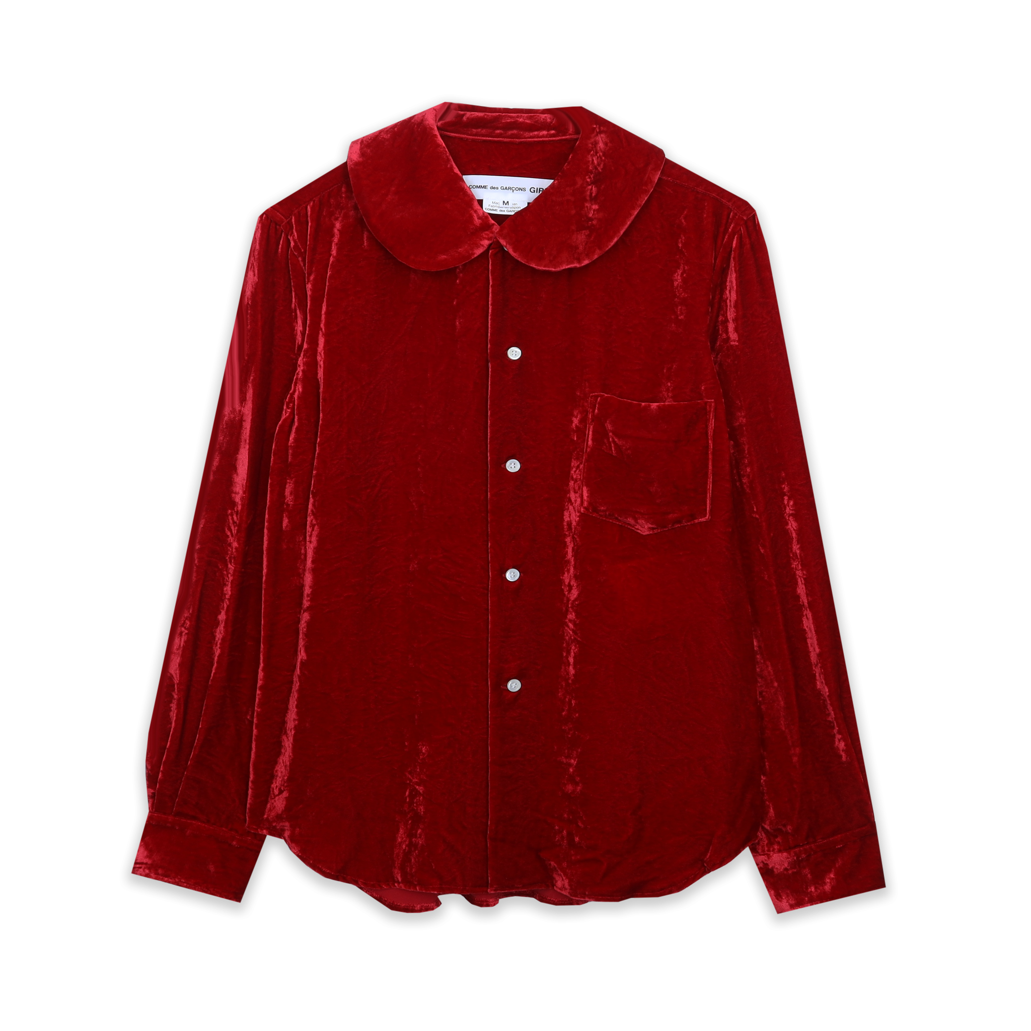 Red Velvet Peter Pan Blouse