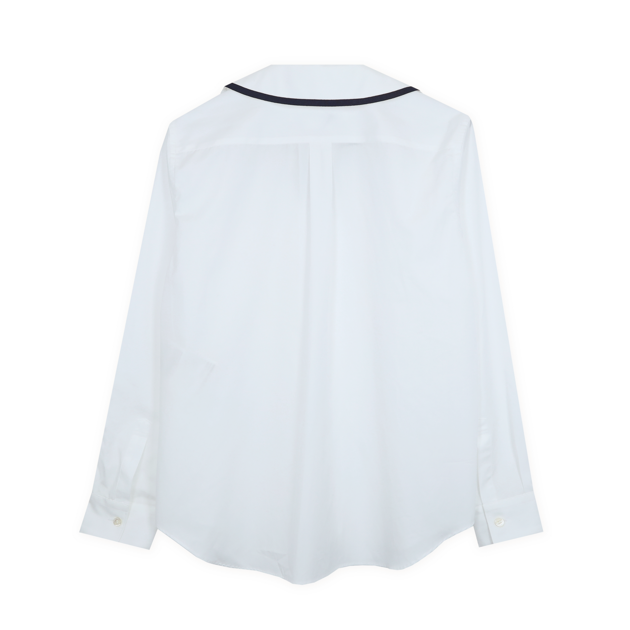 White Navy Peter Pan Collar Shirt