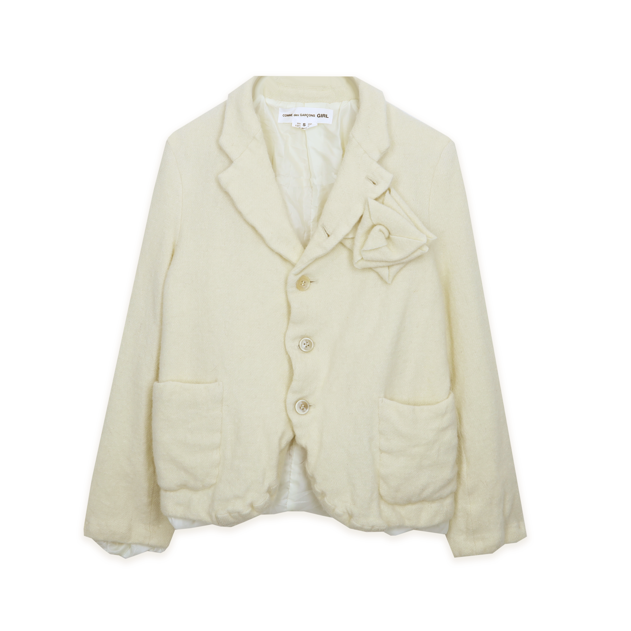 Ecru Rose Pocket Jacket