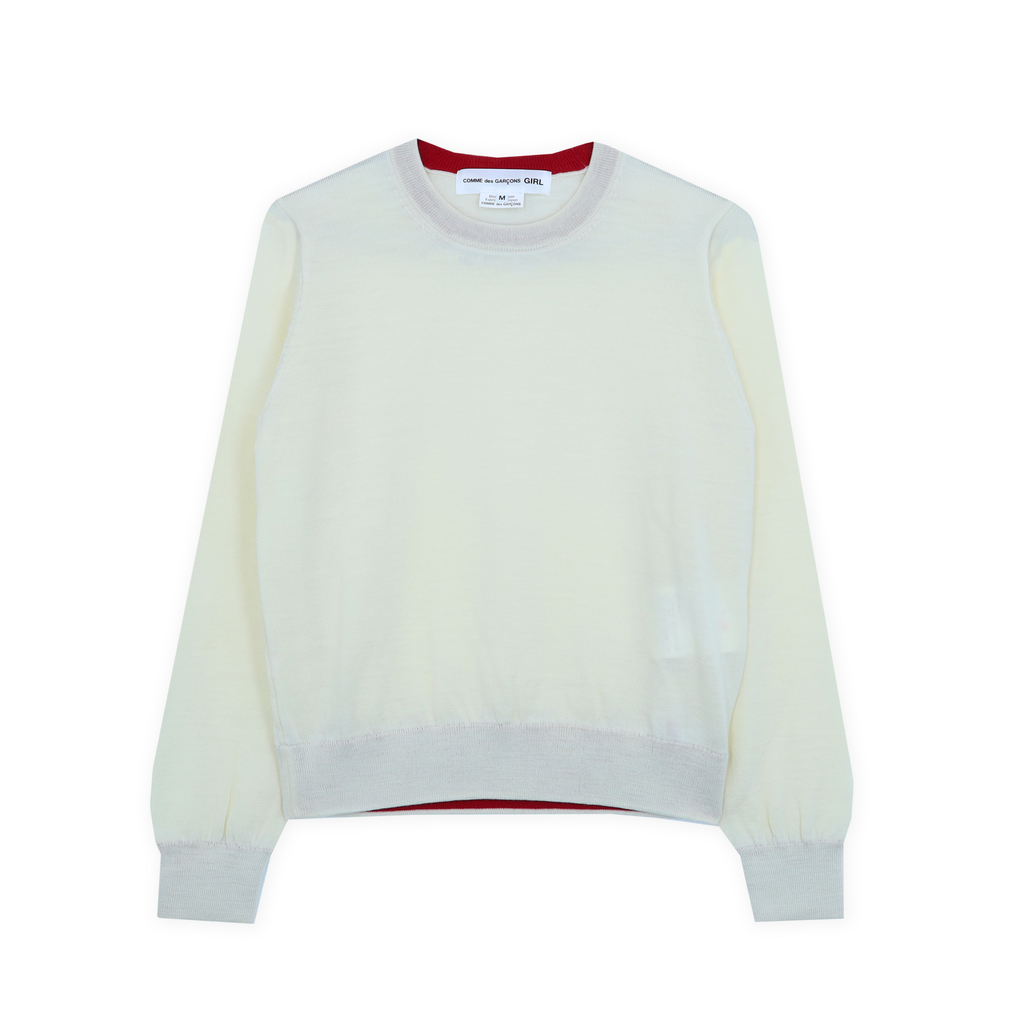 Off-White x Red Contrast Rib Sweater