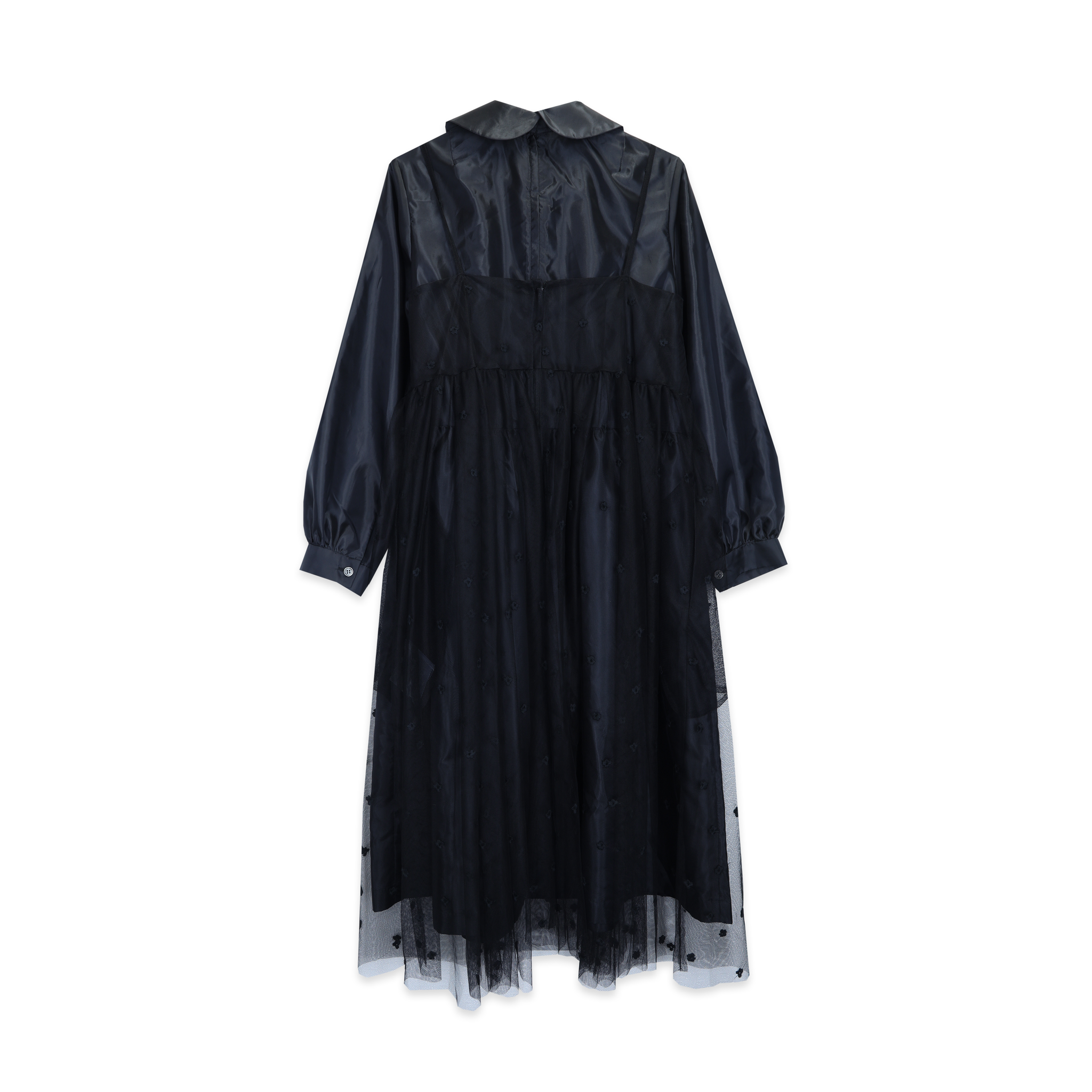 Tulle Embroidered Overlay Dress