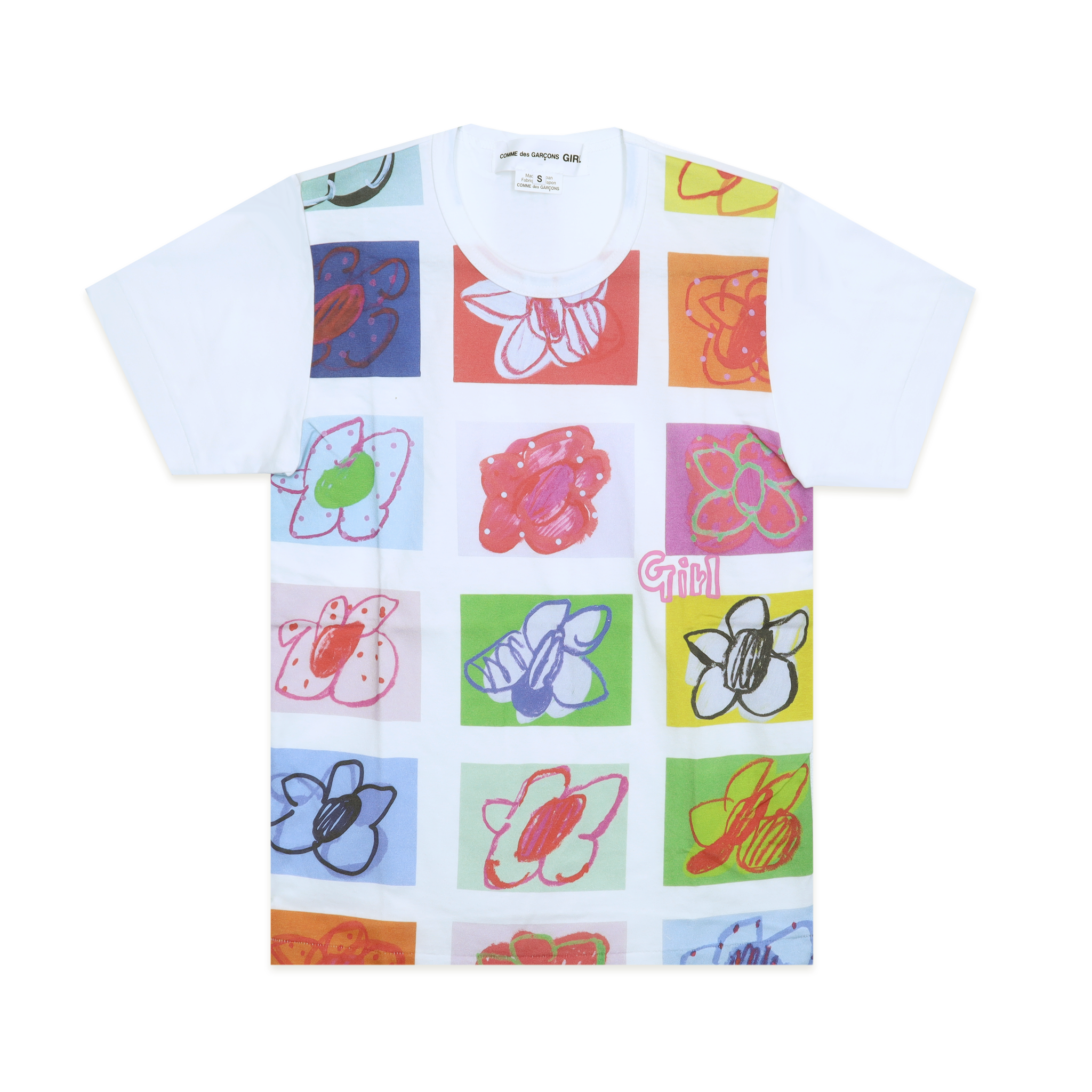 Square Flower Print T-Shirt