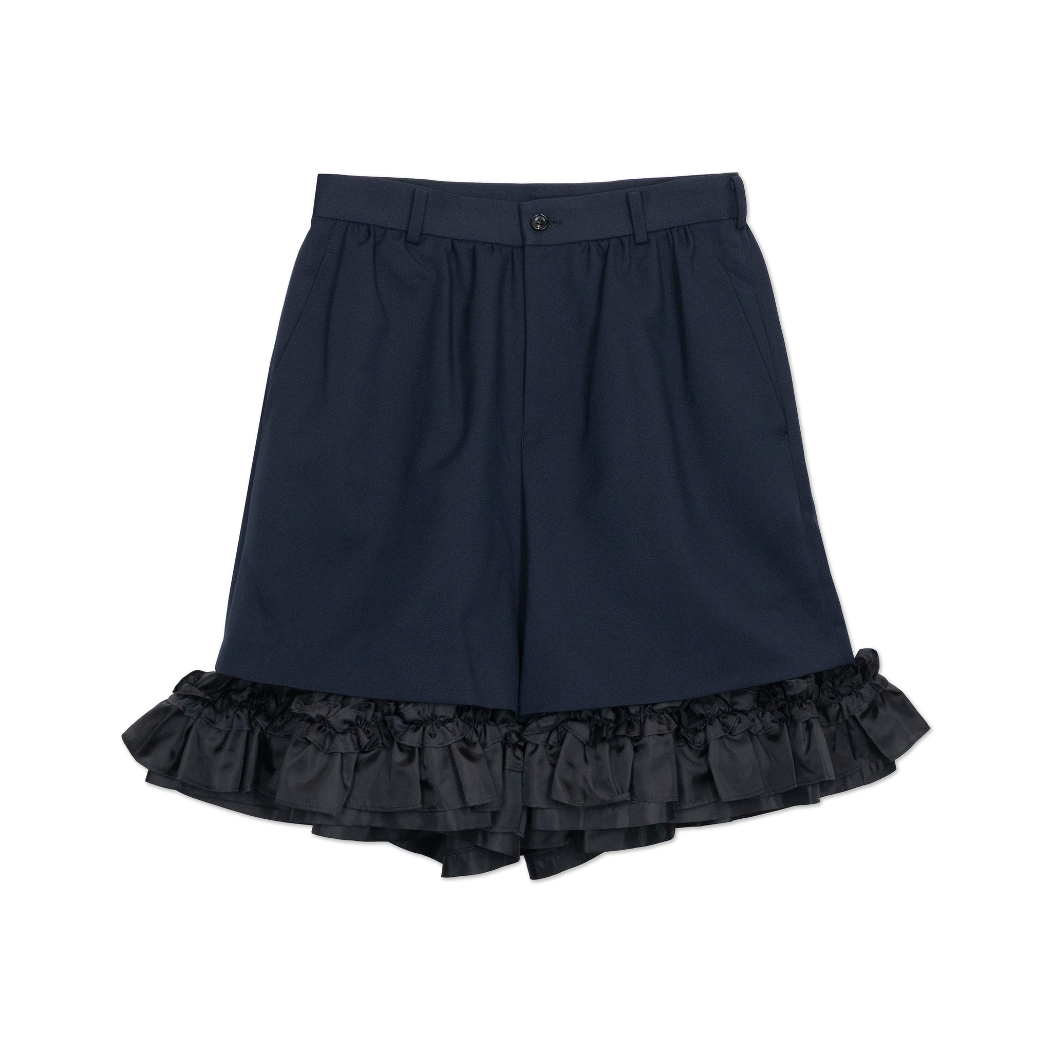 Navy x Black Taffeta Frill Underlay Shorts – COMME des GARÇONS