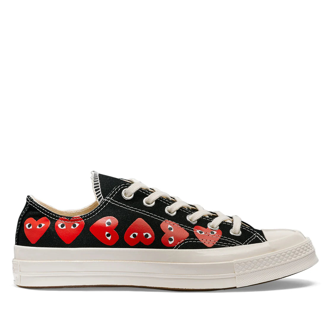 Converse Multi Red Heart Low Top (Black)