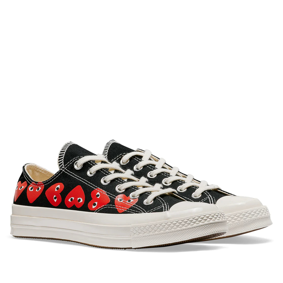 Converse Multi Red Heart Low Top (Black)