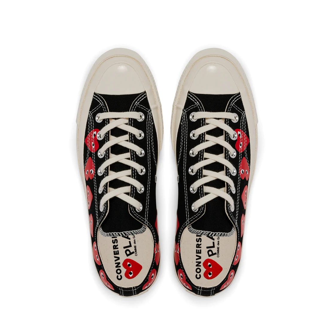 Converse Multi Red Heart Low Top (Black)
