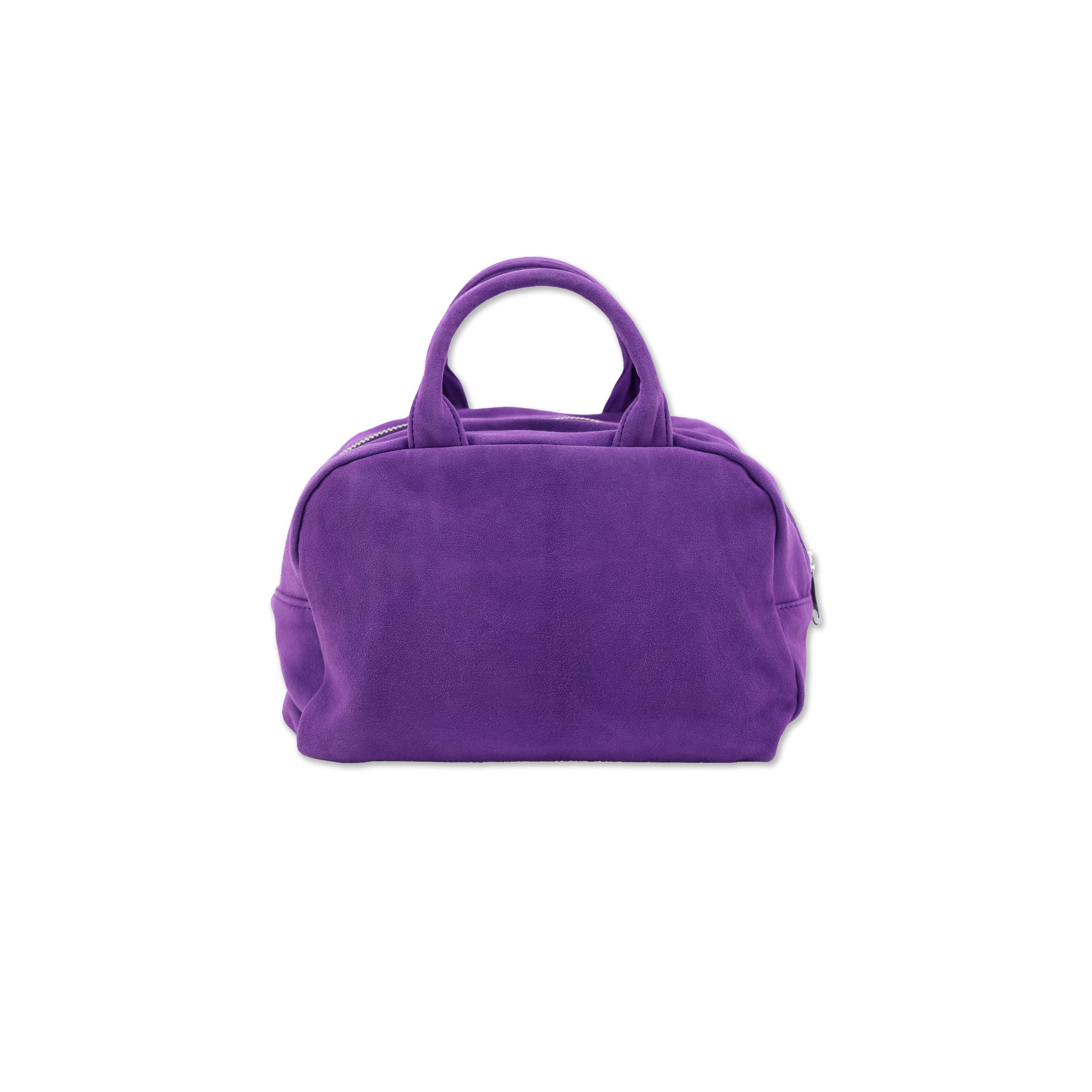 Small Suede Sheepskin Bag Purple