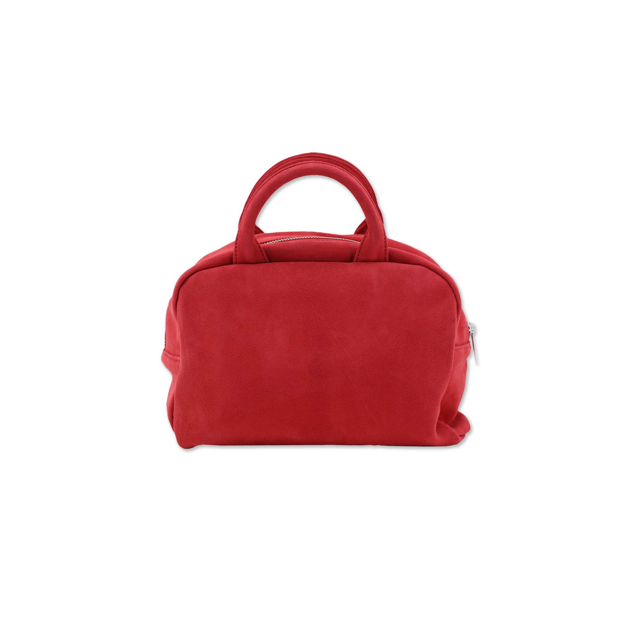 Small Suede Sheepskin Bag Red