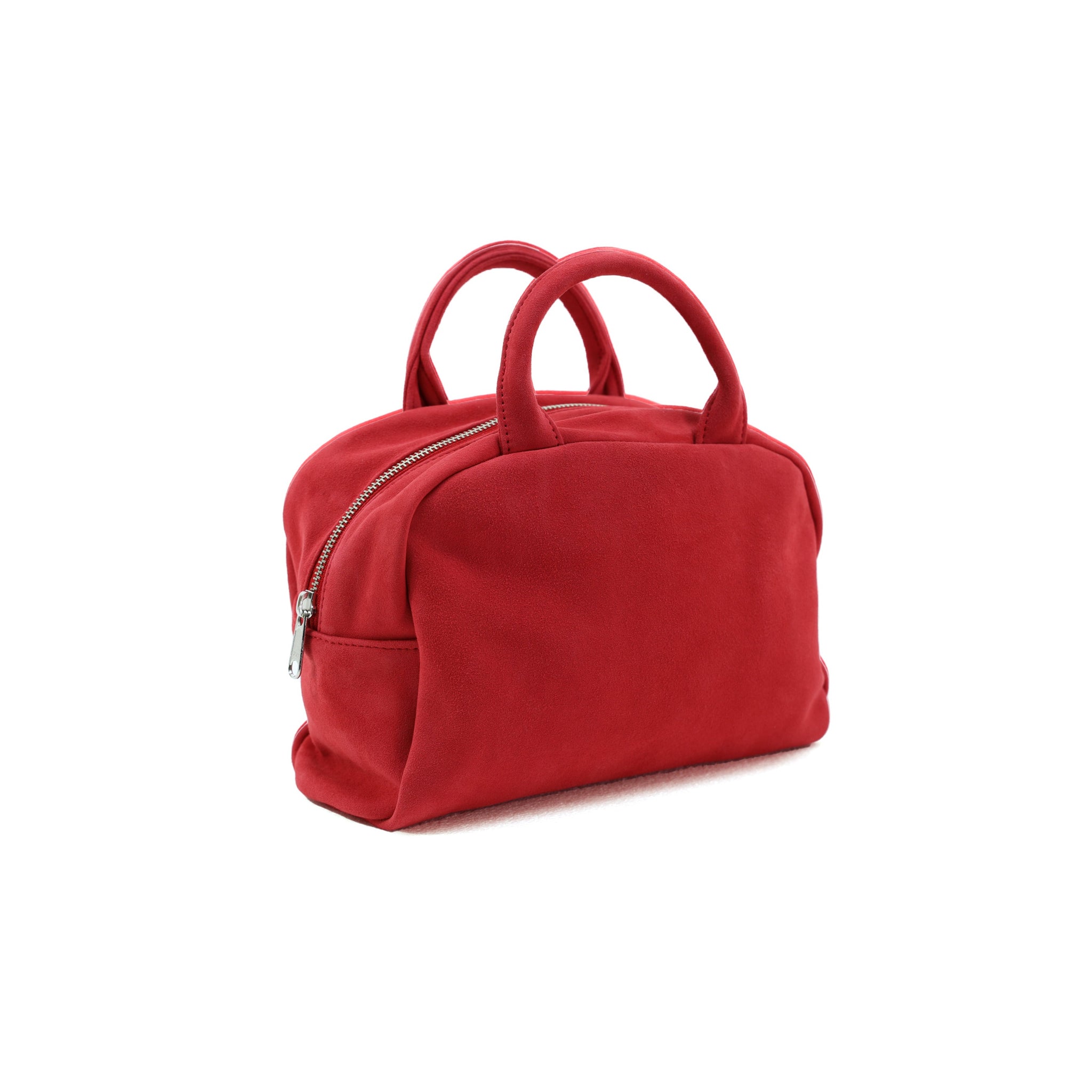 Suede Sheepskin Bag Red
