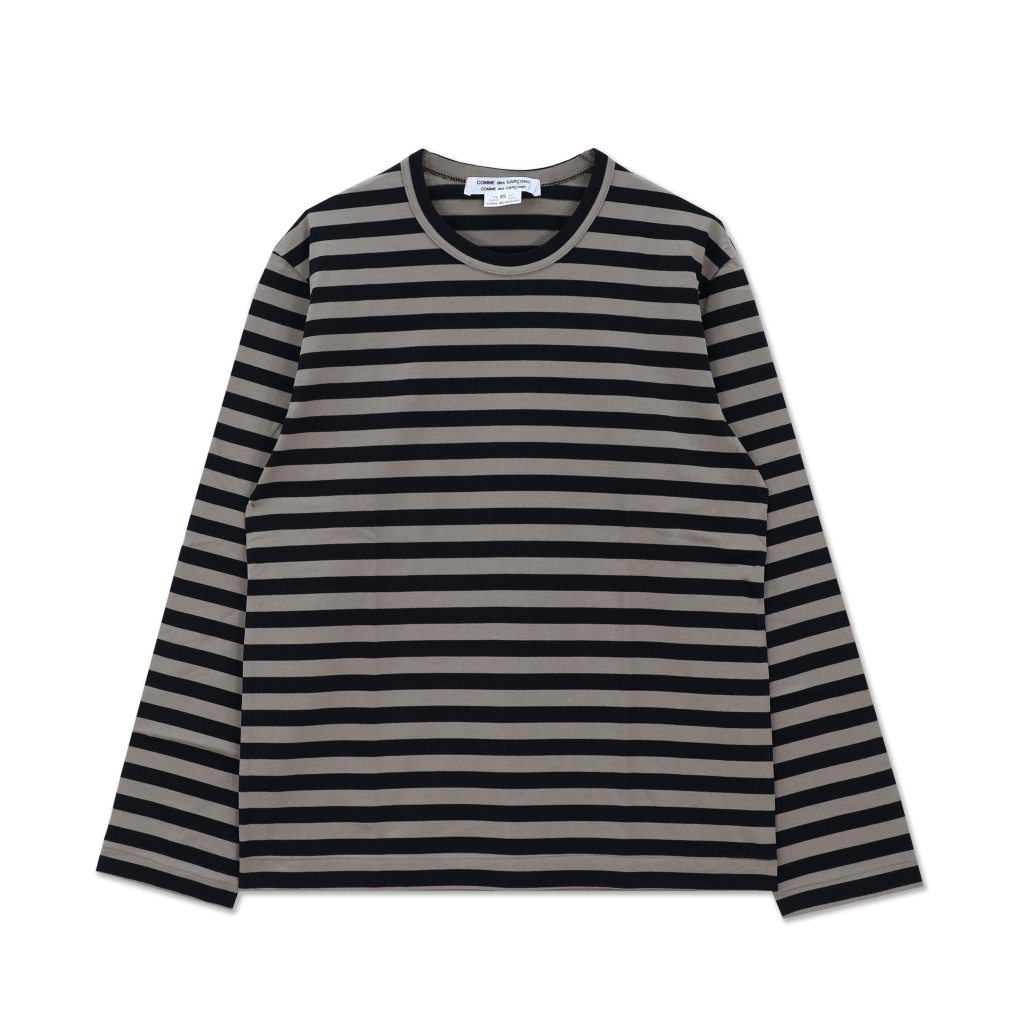 Oversized Stripe Jersey Khaki/Black