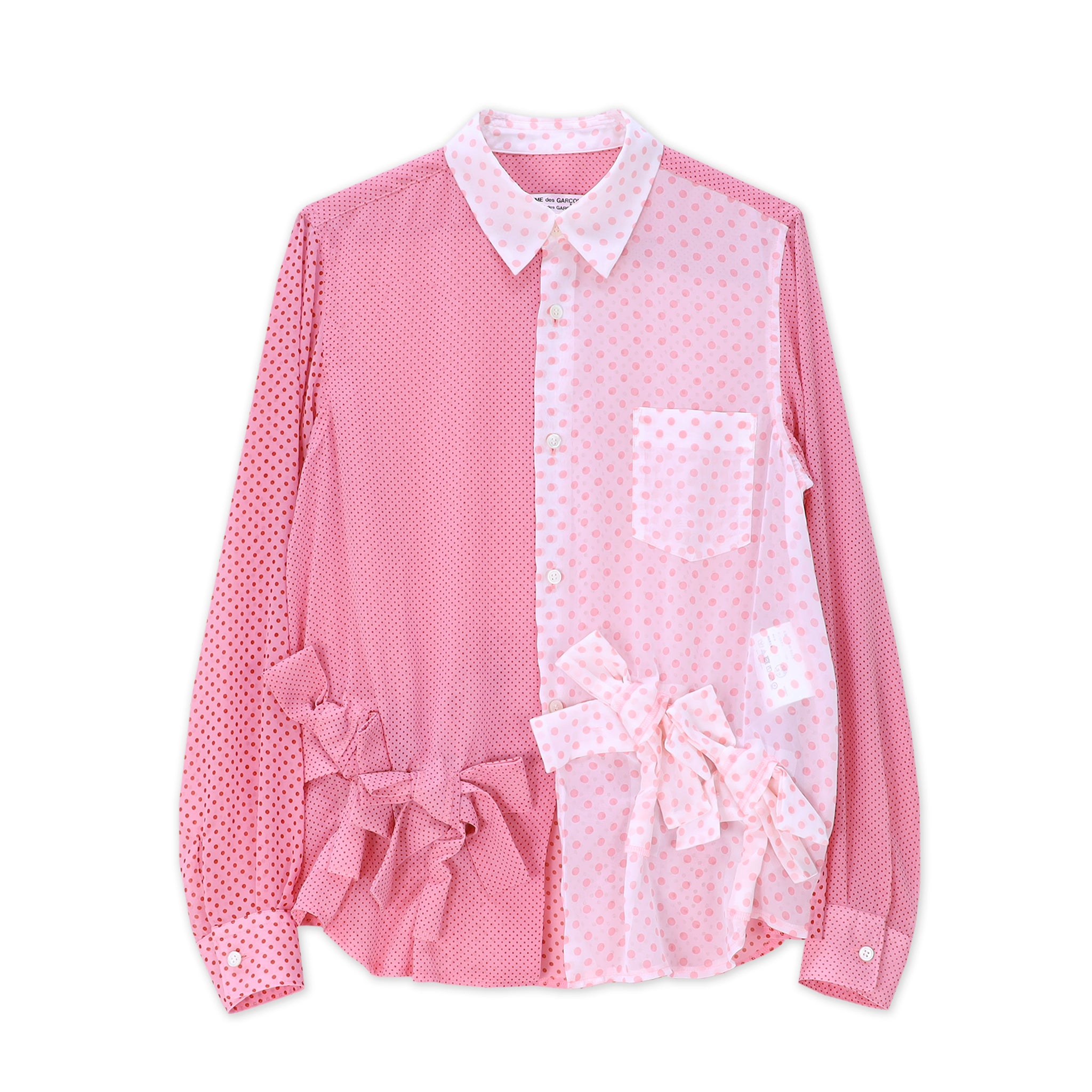 Bow Pink/White Blouse
