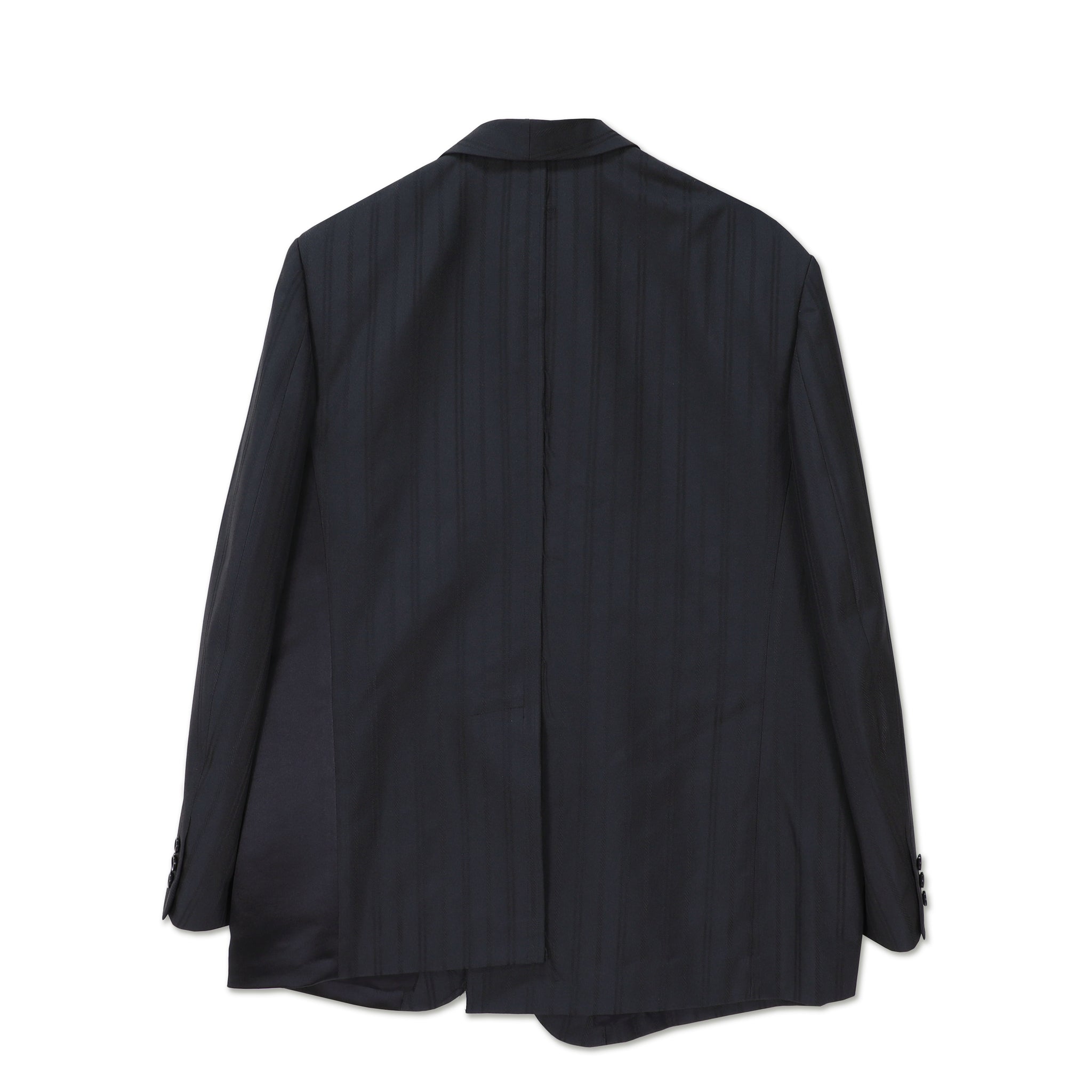 Alternate Stripe x Thick Satin Shawl Lapel Jacket