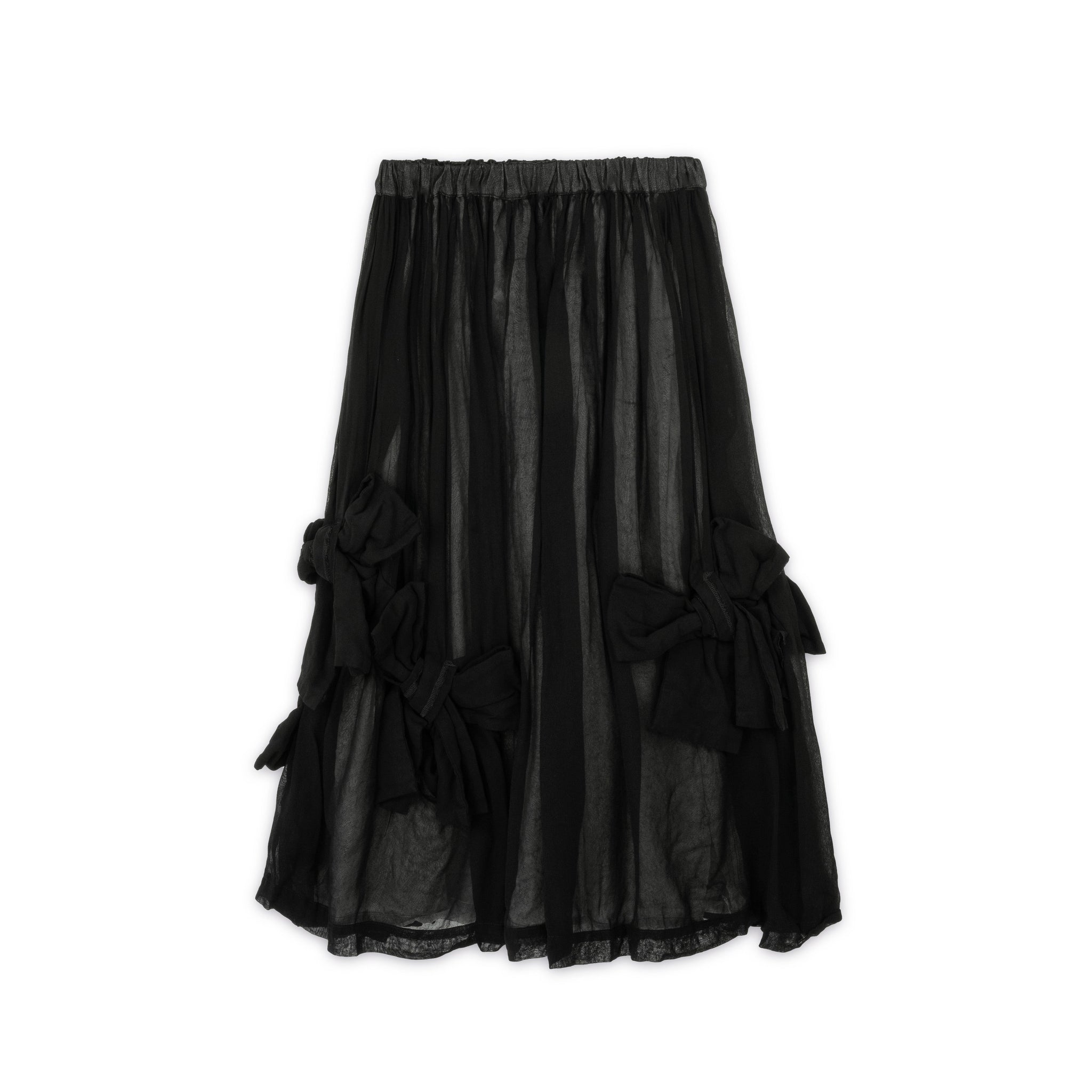 Cupra Georgette Bow Skirt Black