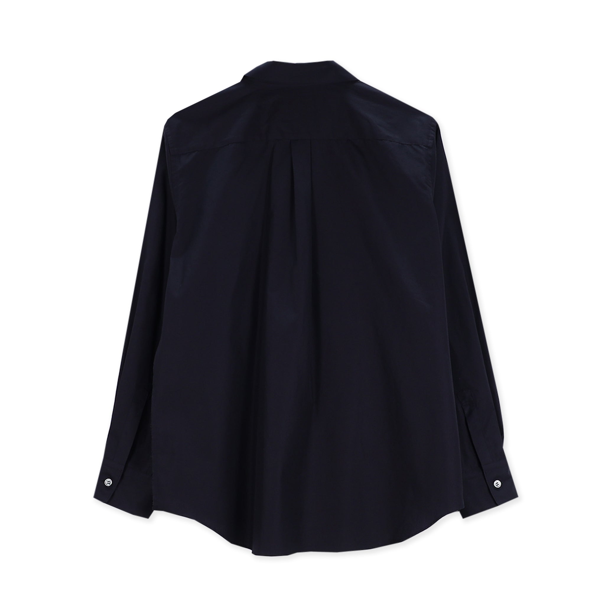 Cotton Front Frill Shirt Black