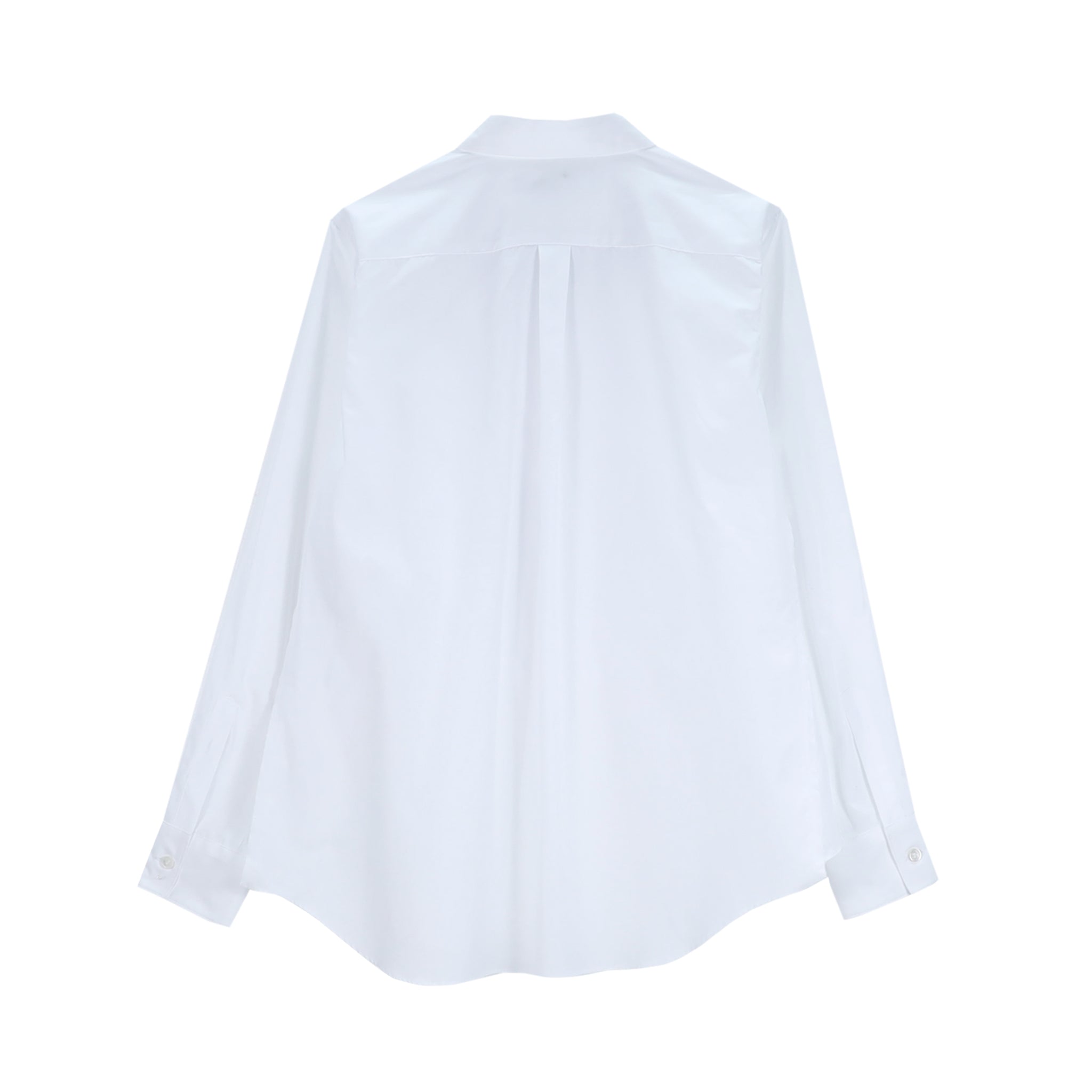 Cotton Front Frill Shirt White