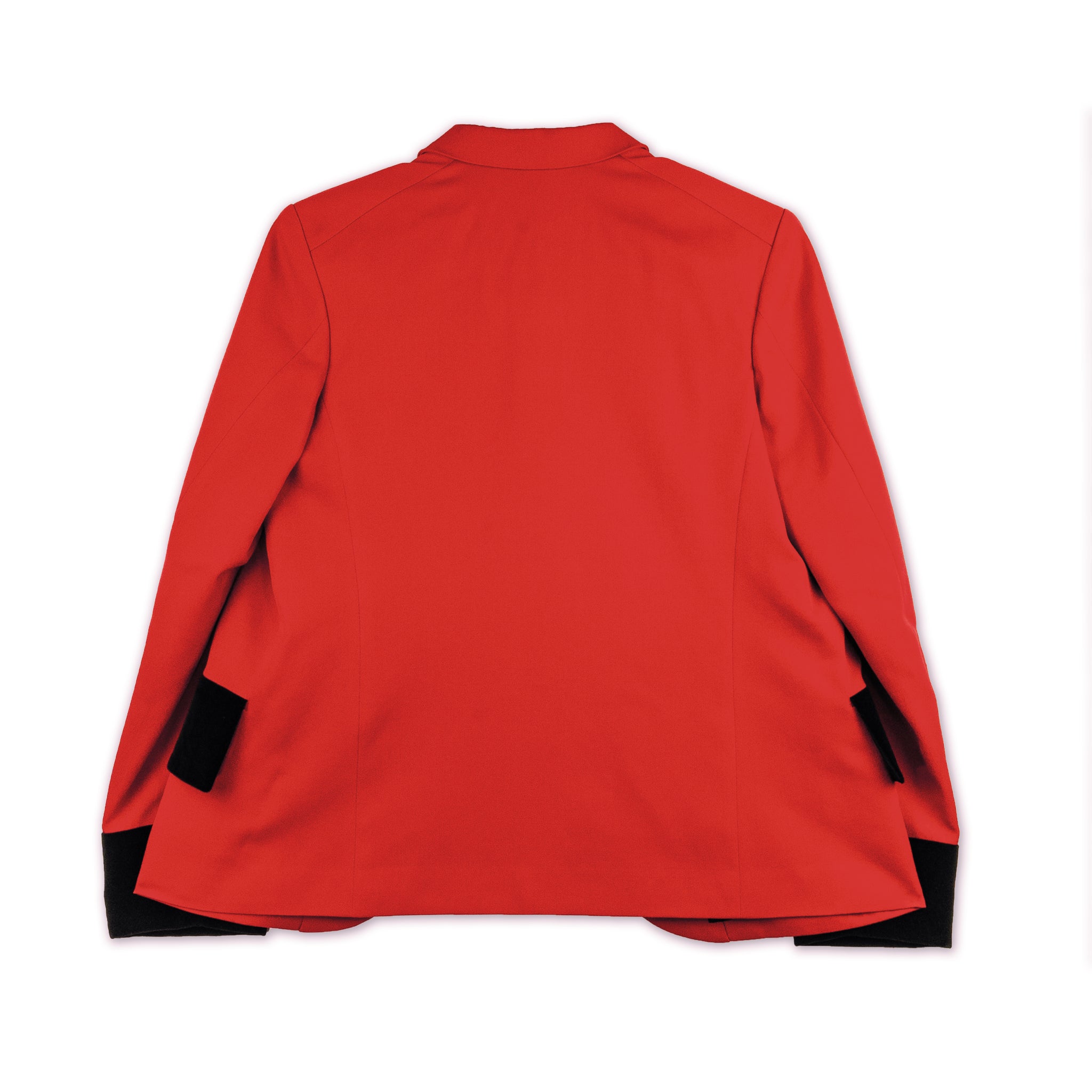 Red Wool Velveteen Cuff Jacket