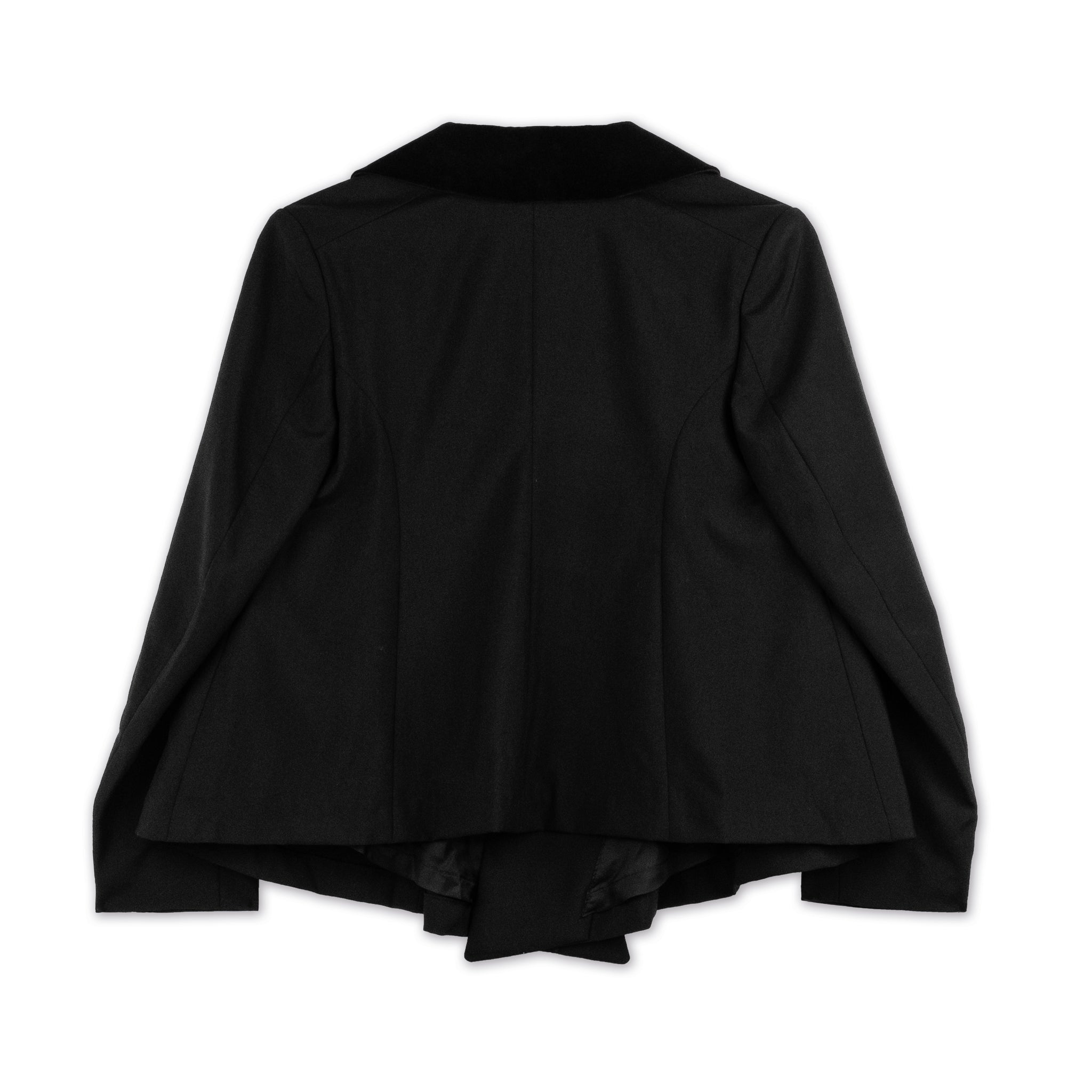 Wool Velveteen Collar Front Pleat Jacket