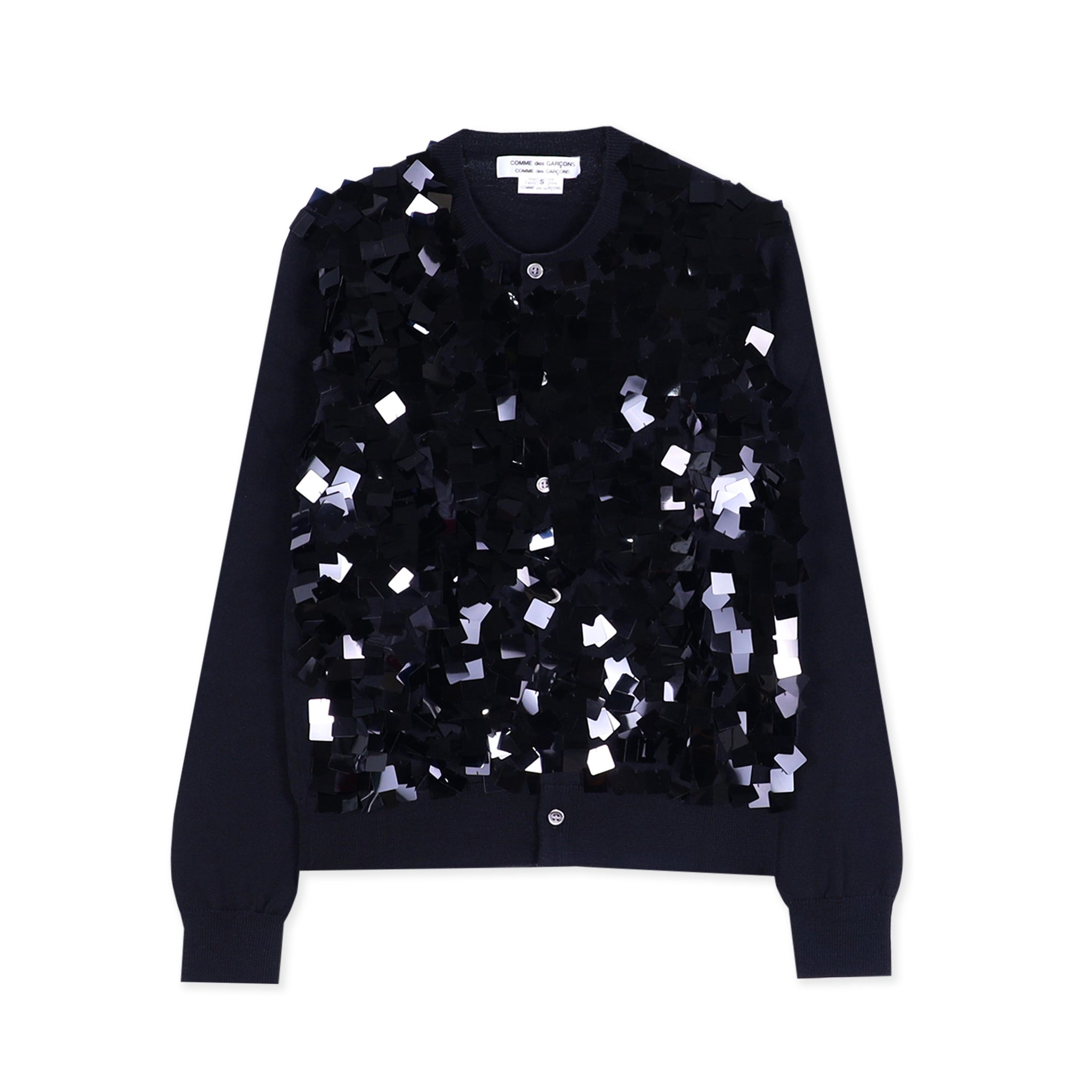 Wool Spangle Embroidered Sequin Cardigan