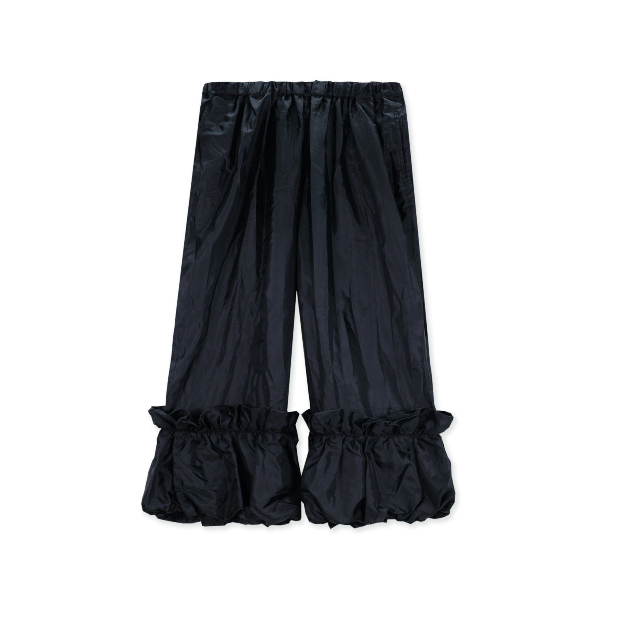 Taffeta Gathered Bubble Cuff Pants