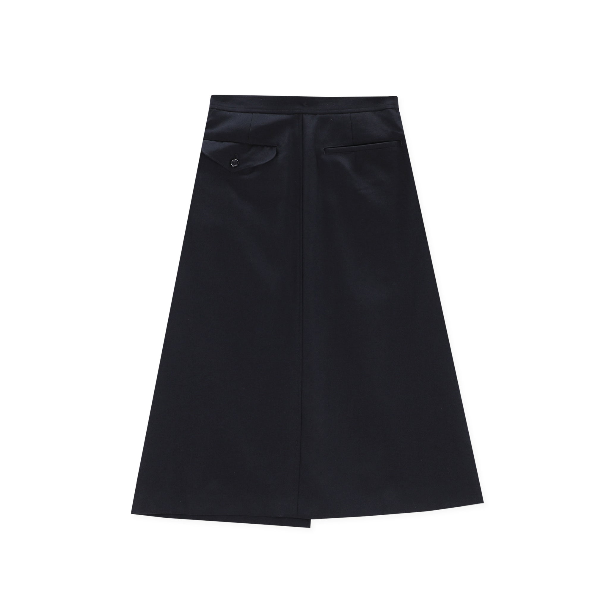 Wool A-Line Seam Skirt