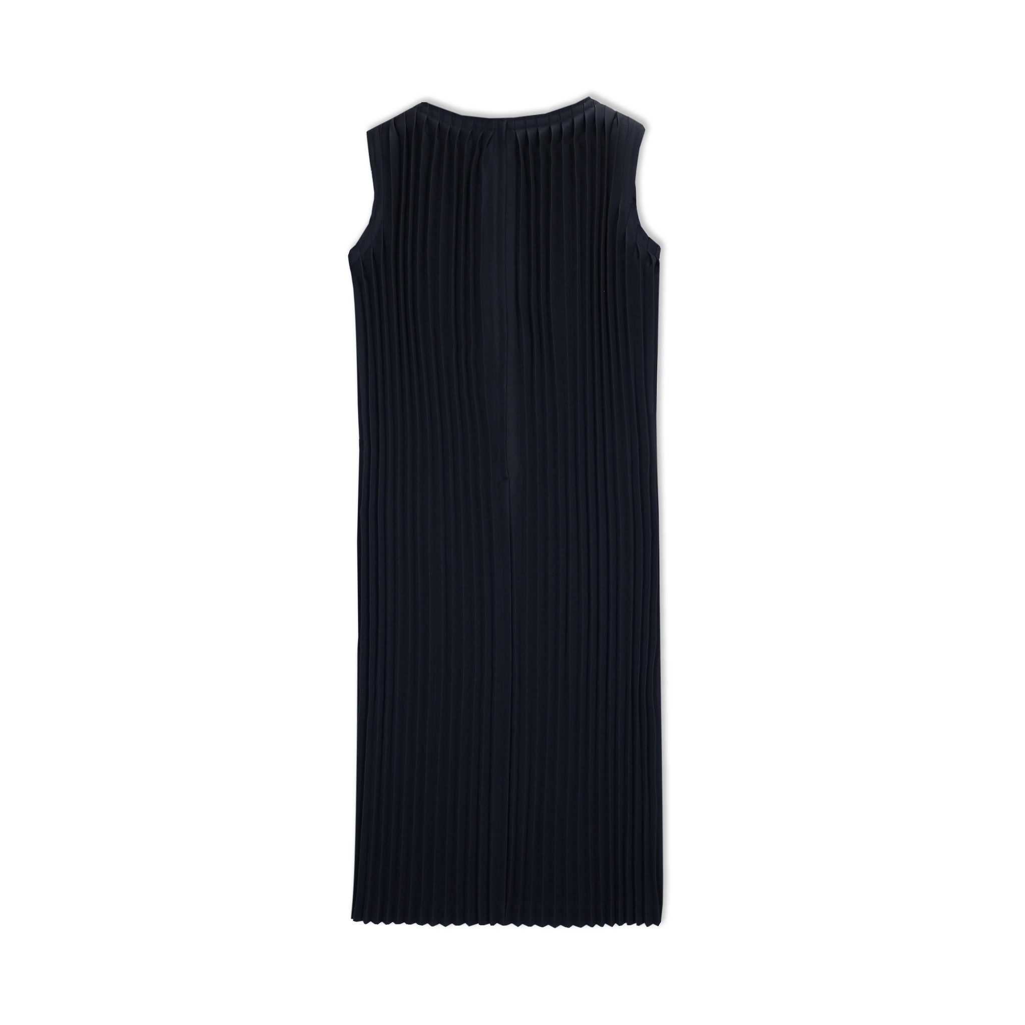 Accordion Pleat V-Neck Pinafore