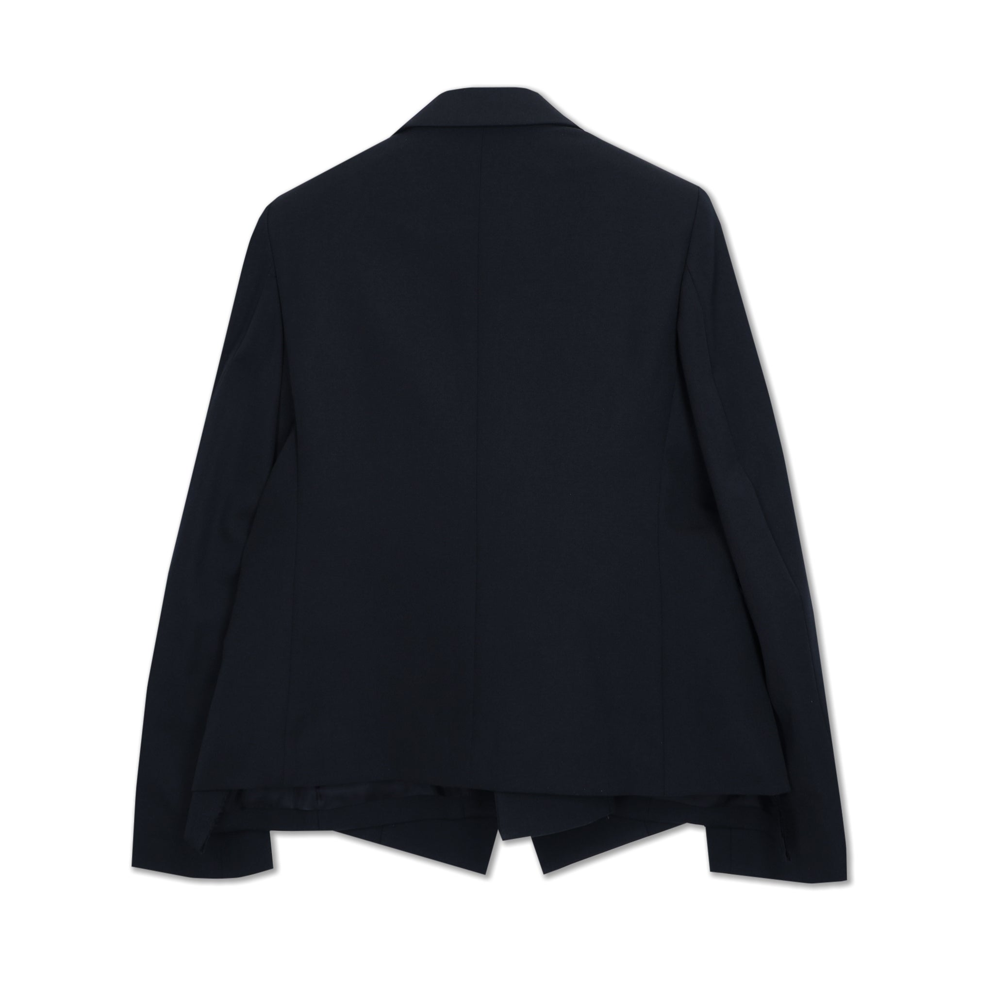 Wool Gabardine Peter Pan Curve Cut Jacket