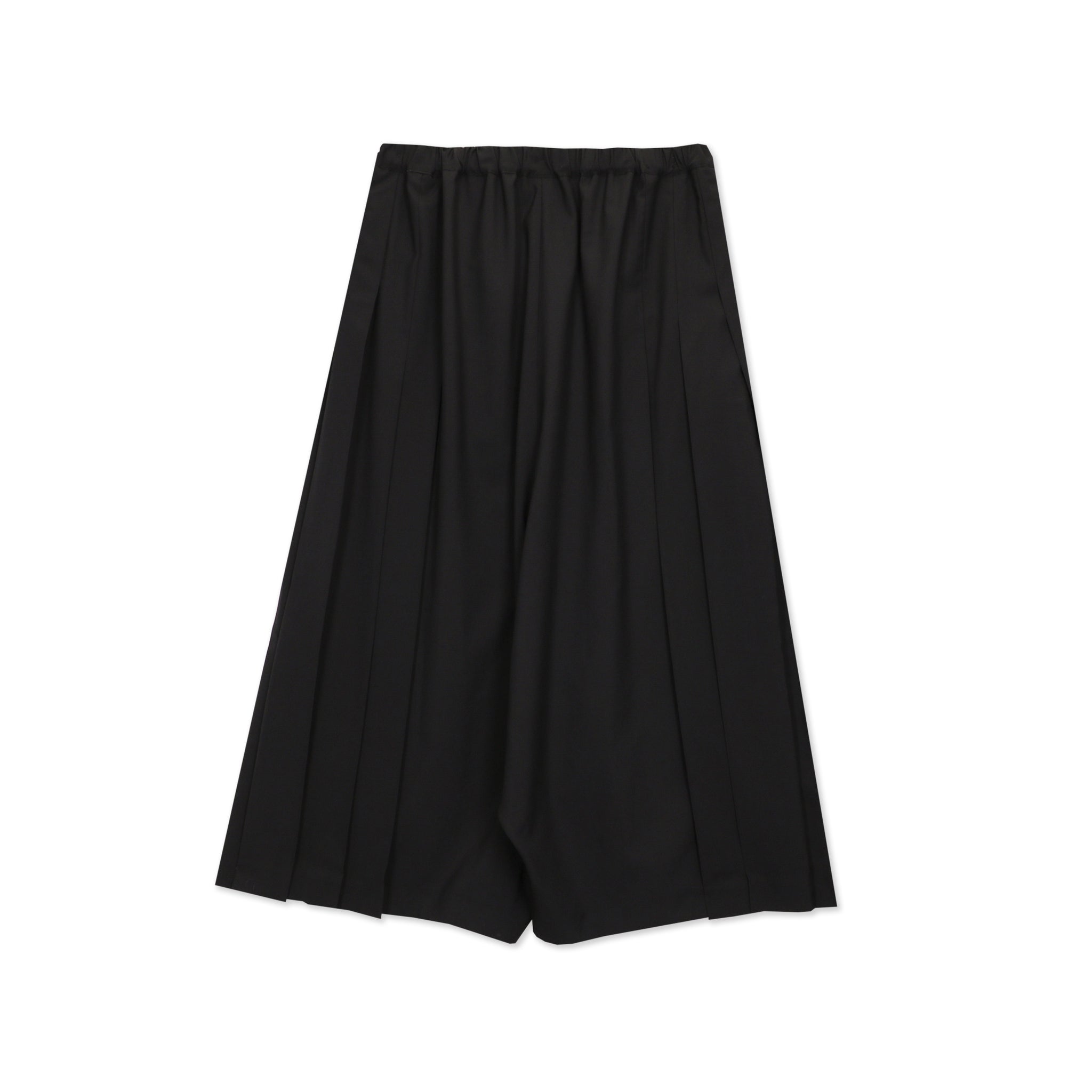 Wool Gabardine Pleated Skirt Pant