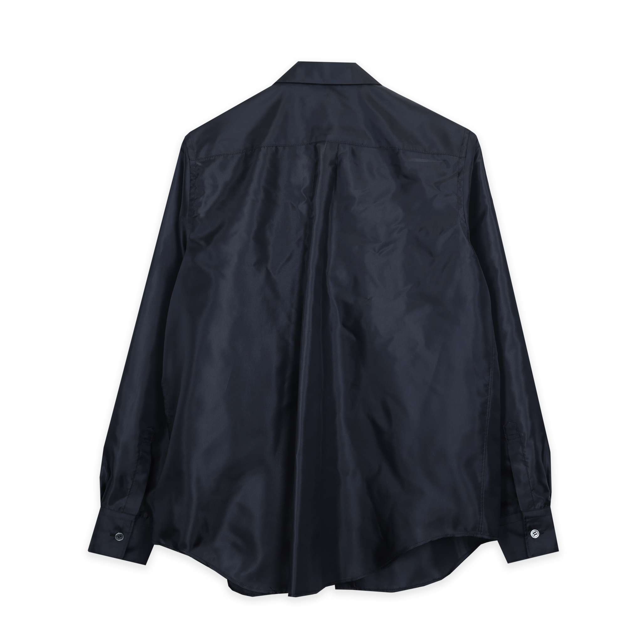 Black Taffeta Twisted Bow Shirt