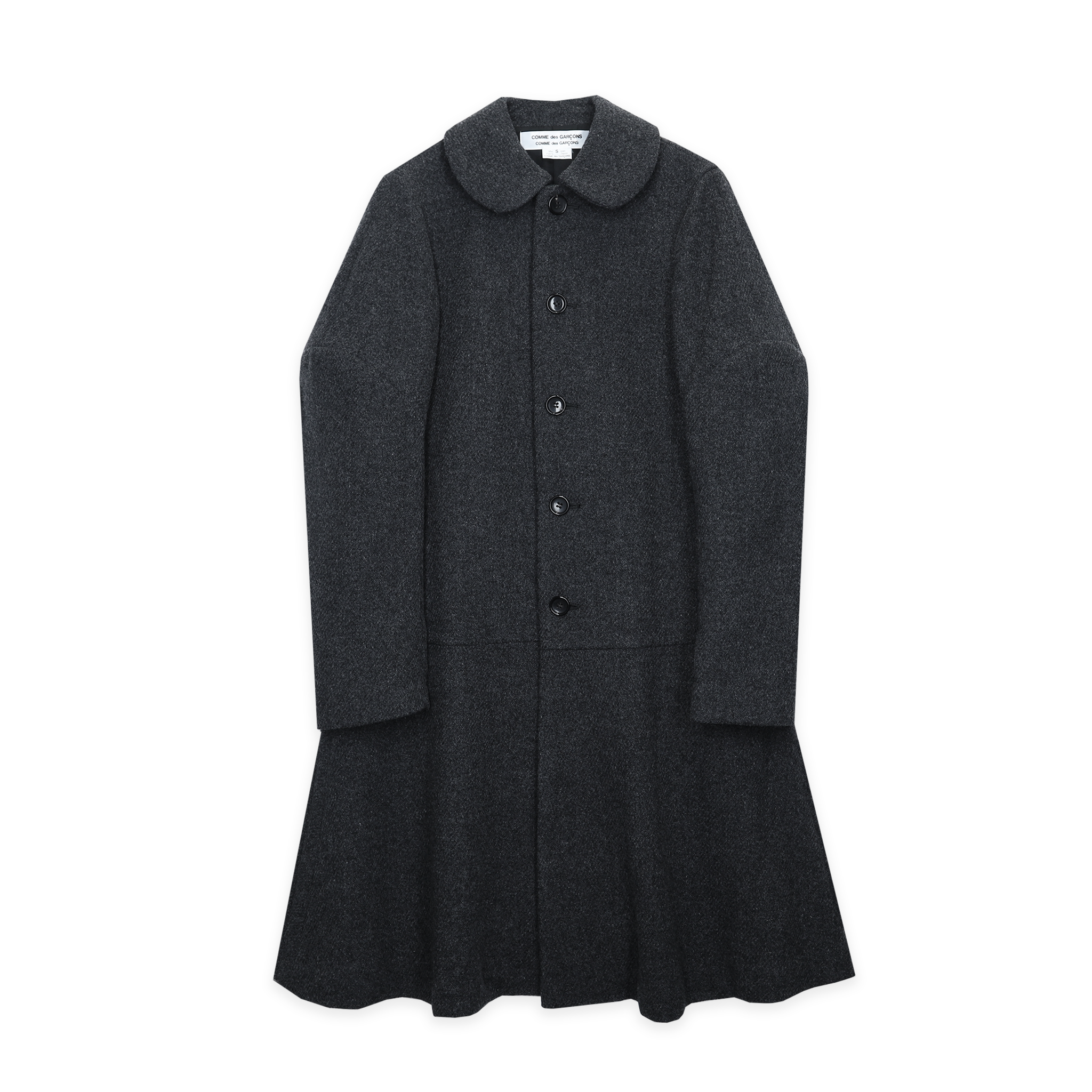 Charcoal Heavy Tweed Coat