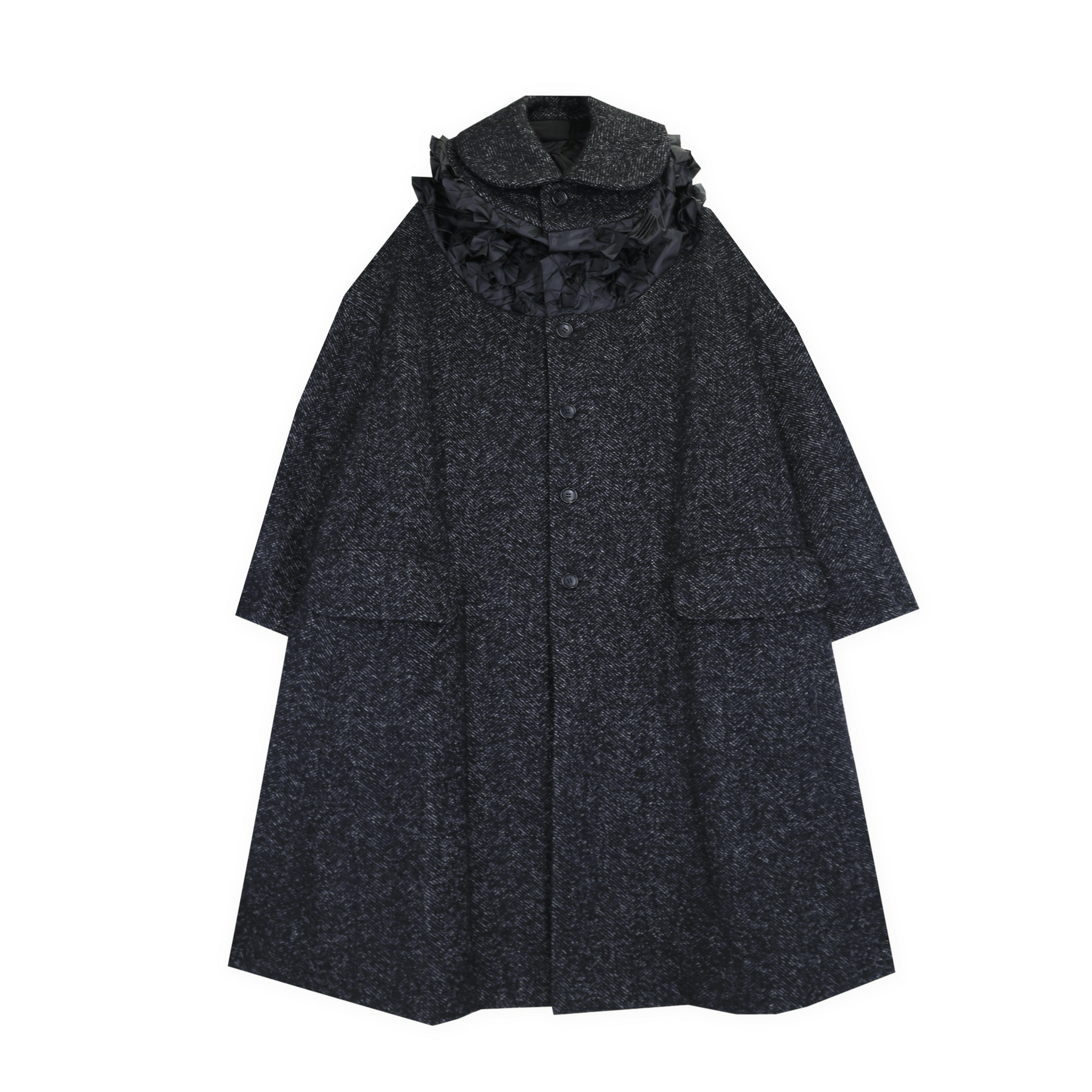 Detached Flannel Herringbone Coat