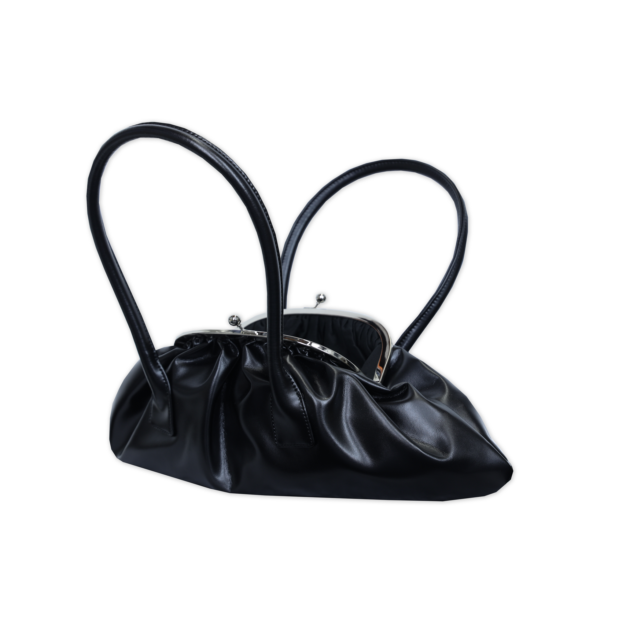 Small Gathered Kiss Clasp Bag