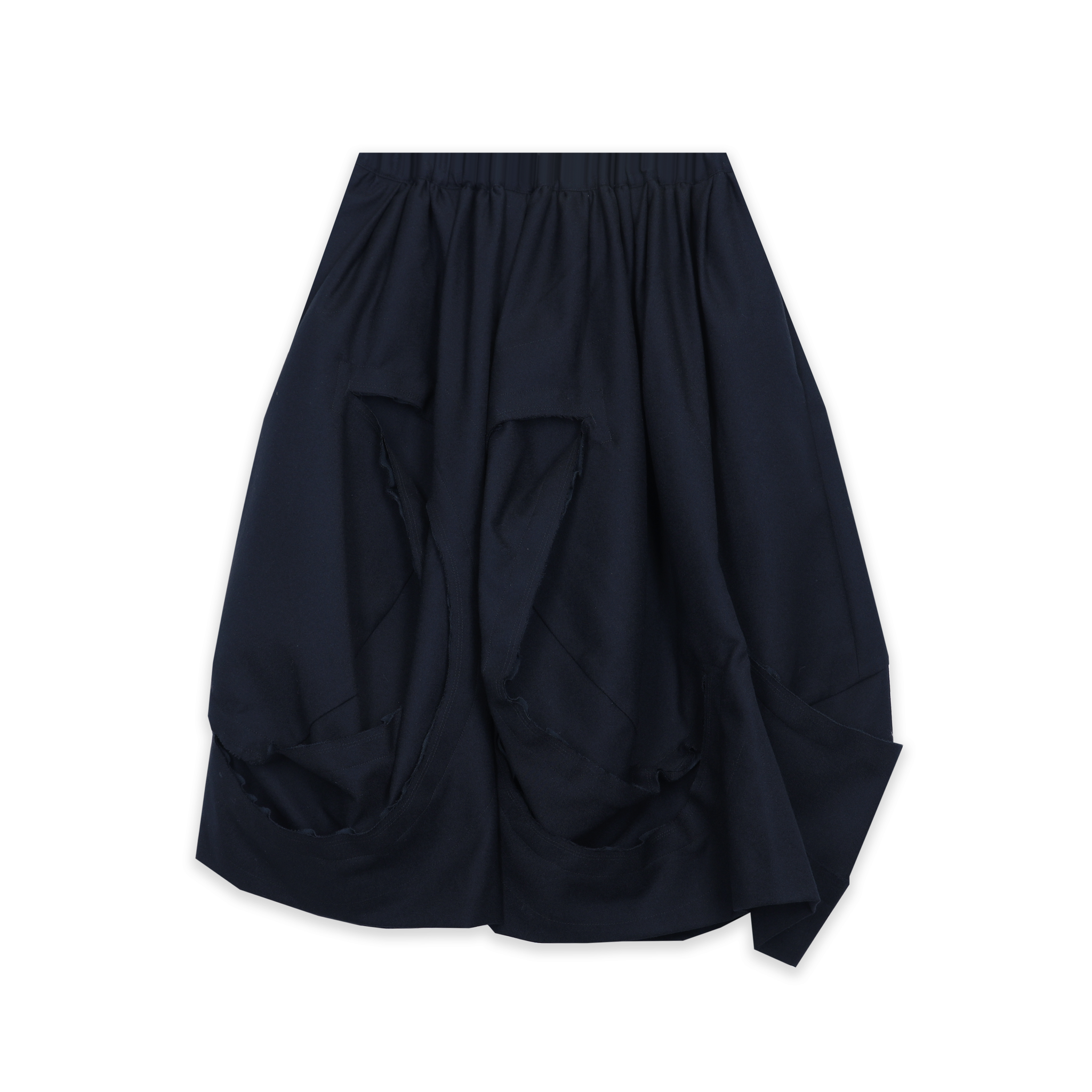 Cutaway Raw Edge Skirt