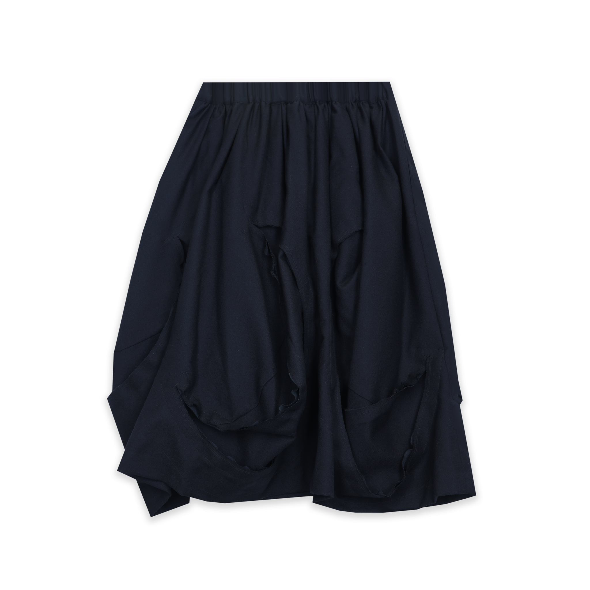 Cutaway Raw Edge Skirt