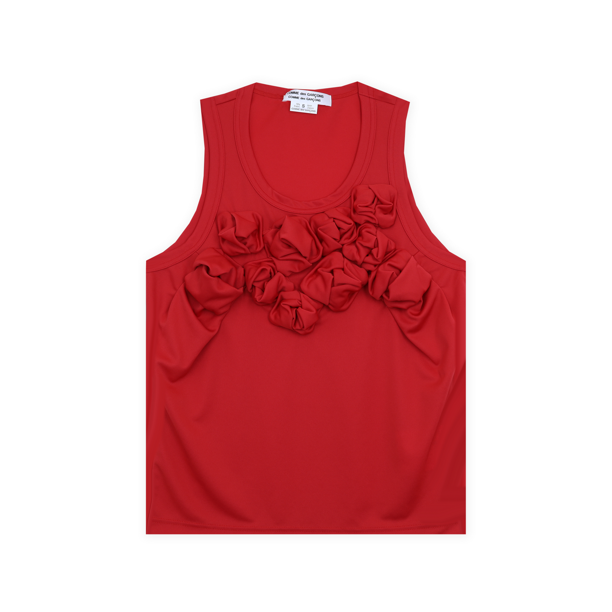 Gathered Rose Singlet Red